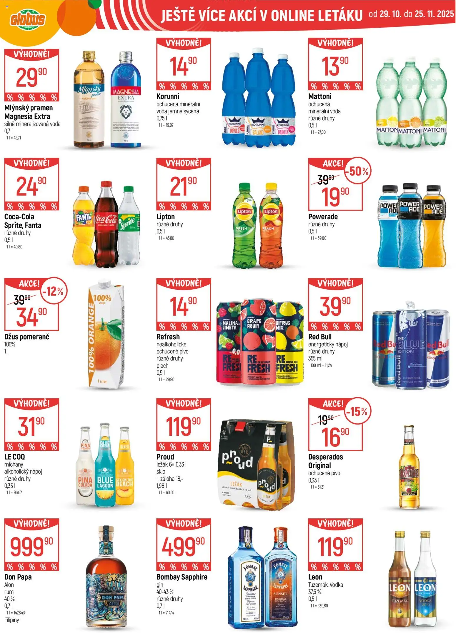 Globus leták - Trmice od 05.11.2025 | Strana: 42 | Produkty: Globus, Energetický nápoj, Tuzemák, Don papa
