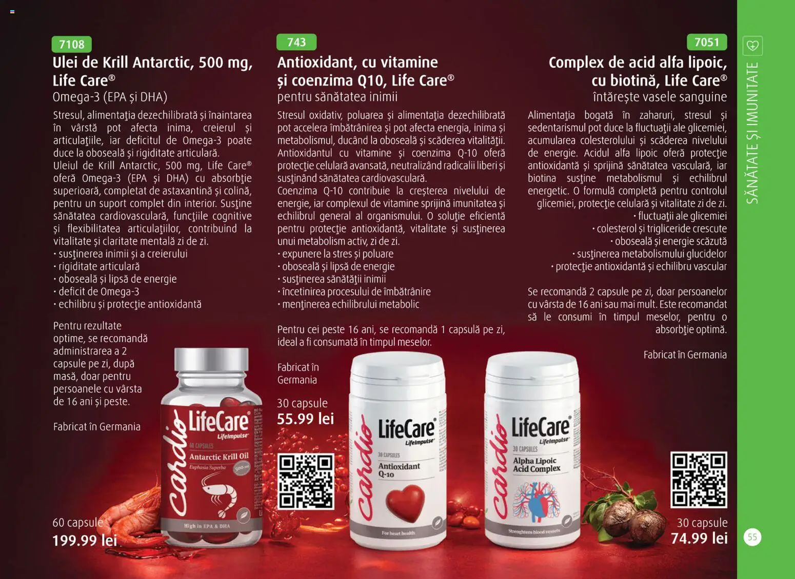 Noul catalog Life Care – valabil de la 01.04.2026 | Pagină: 57 | Produse: Ulei, Pește