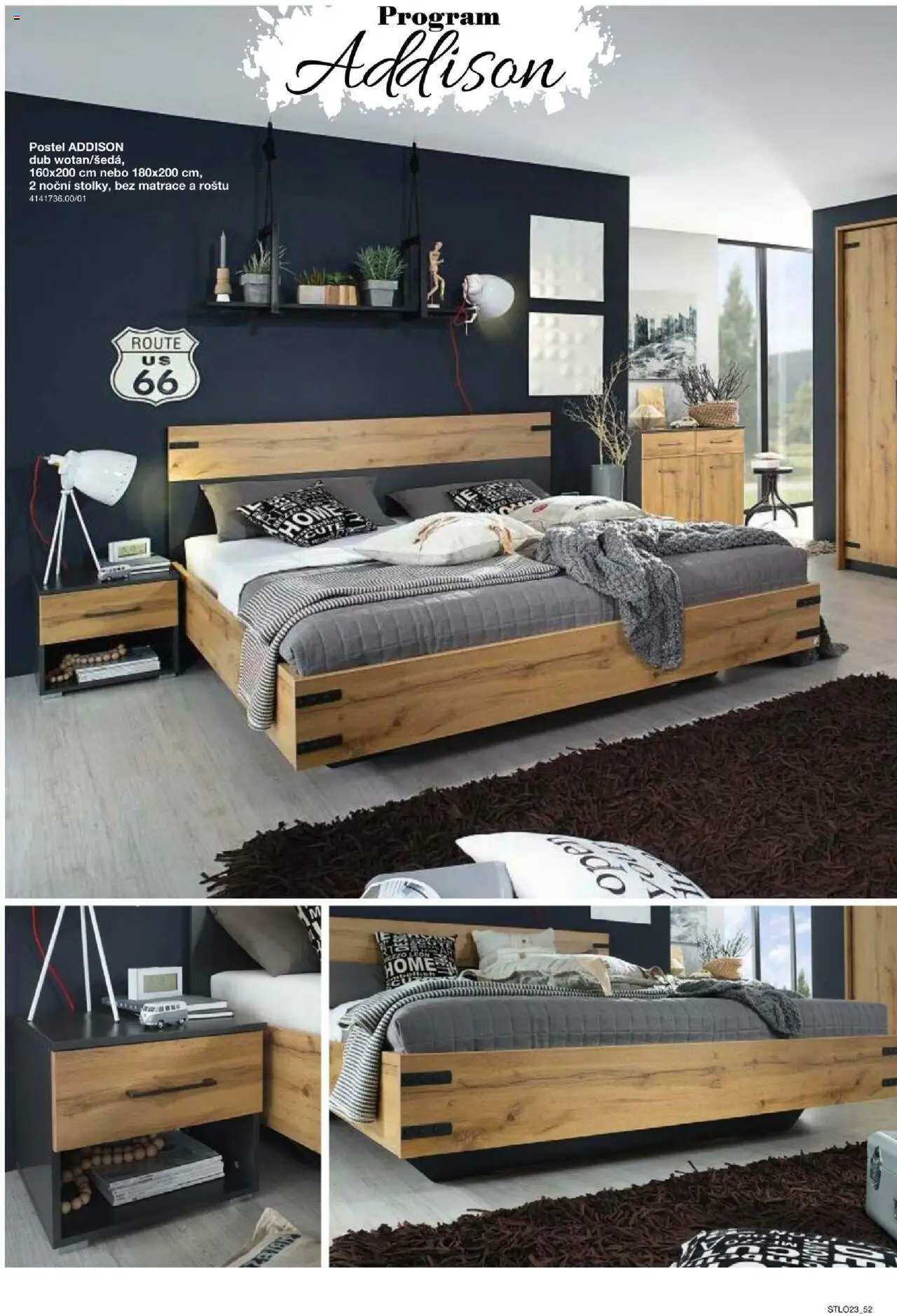 Sconto nábytek katalog - Ložnice od 01.01.2025 | Strana: 52 | Produkty: Postel, Matrace