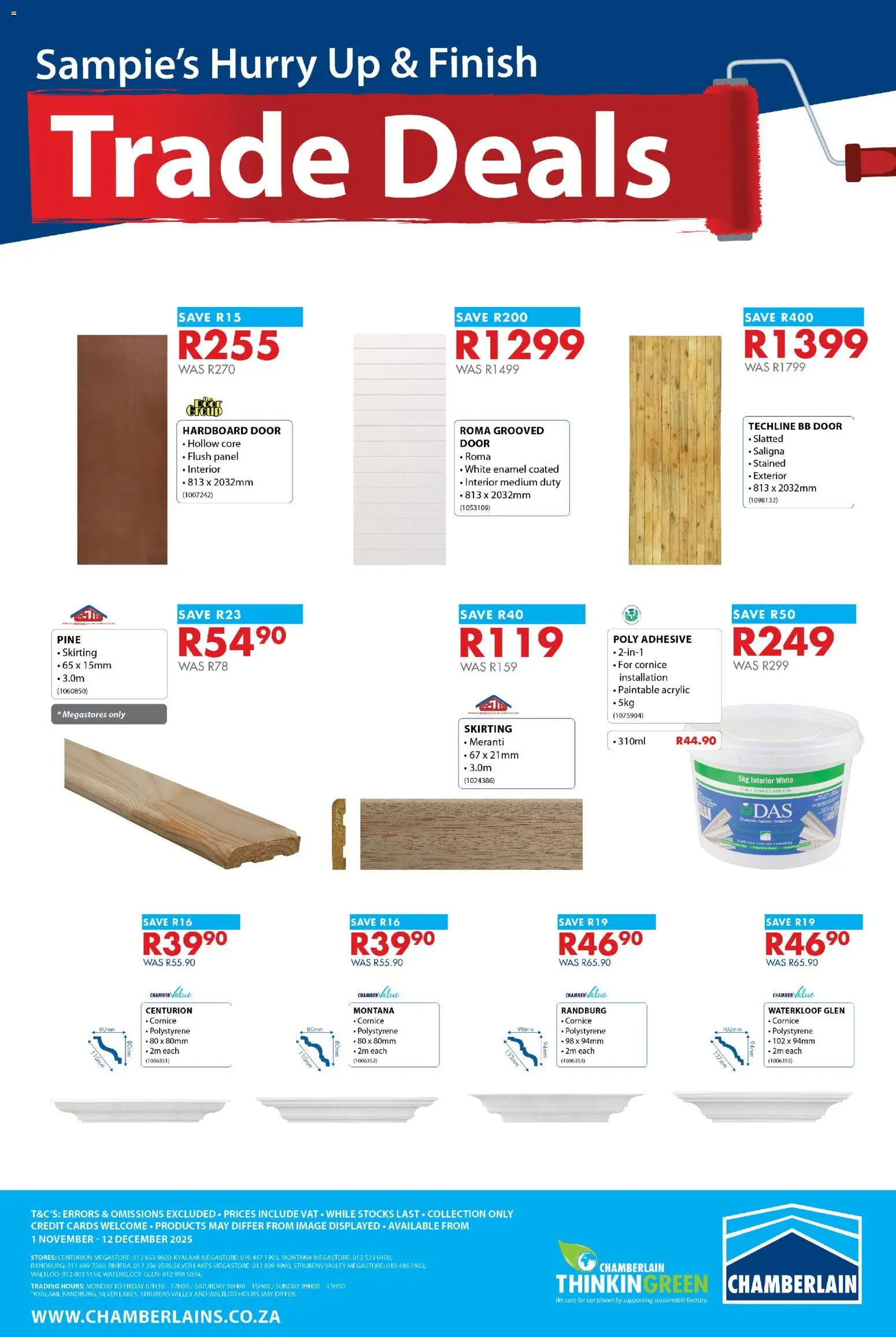 New Chamberlain catalogue – valid from 01.11.2025 | Page: 2 | Products: Adhesive, Enamel