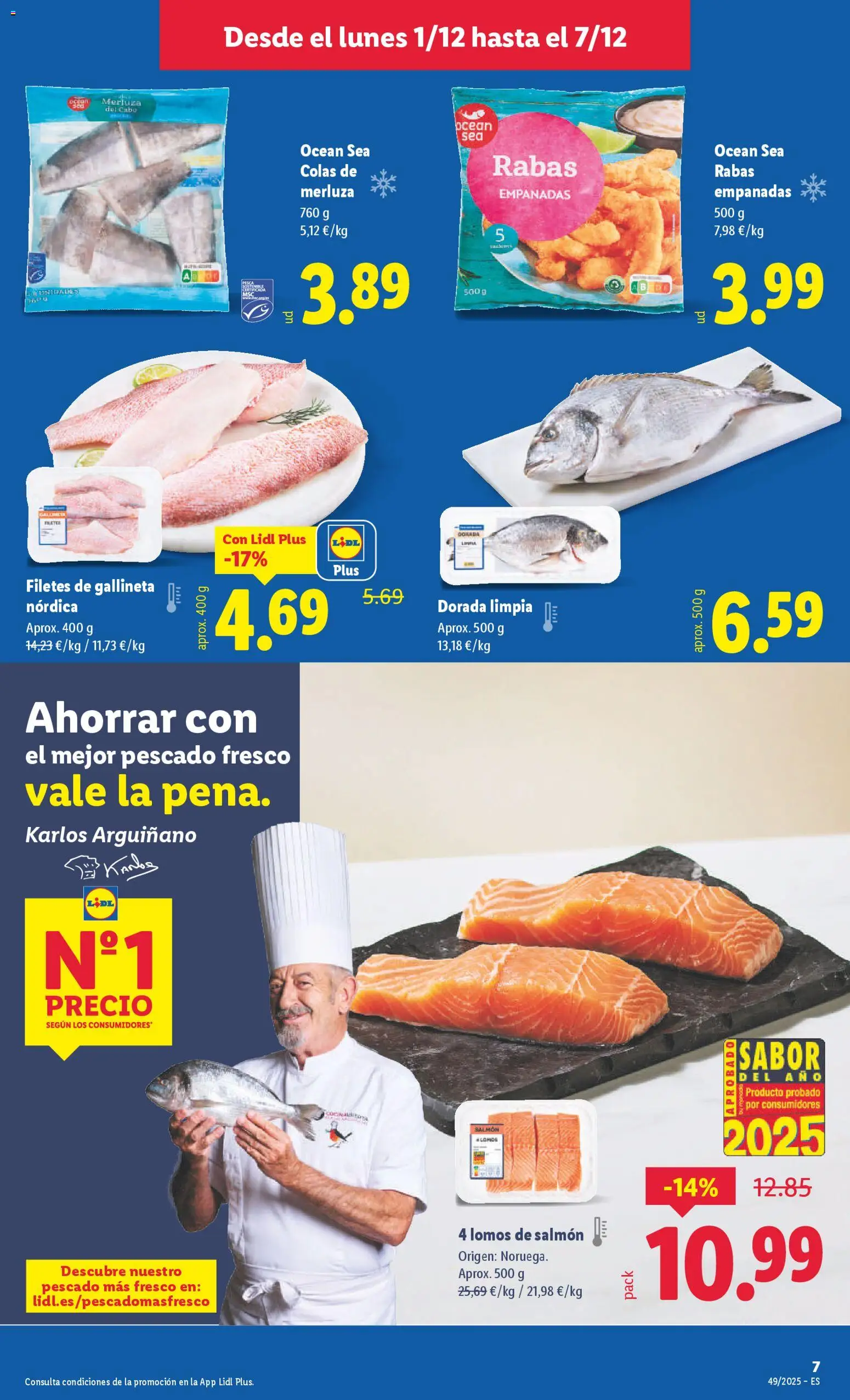 Lidl folleto │ válido desde el 01.12.2025 | Página: 9 | Productos: Pescado