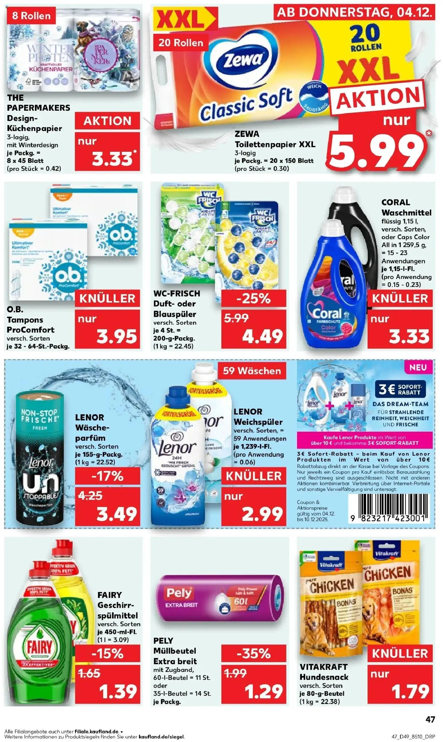 Kaufland prospekt Frankenthal	 – gültig ab 08.12.2025 | Seite: 47 | Produkte: Parfüm, Coral waschmittel, Duft, Zewa