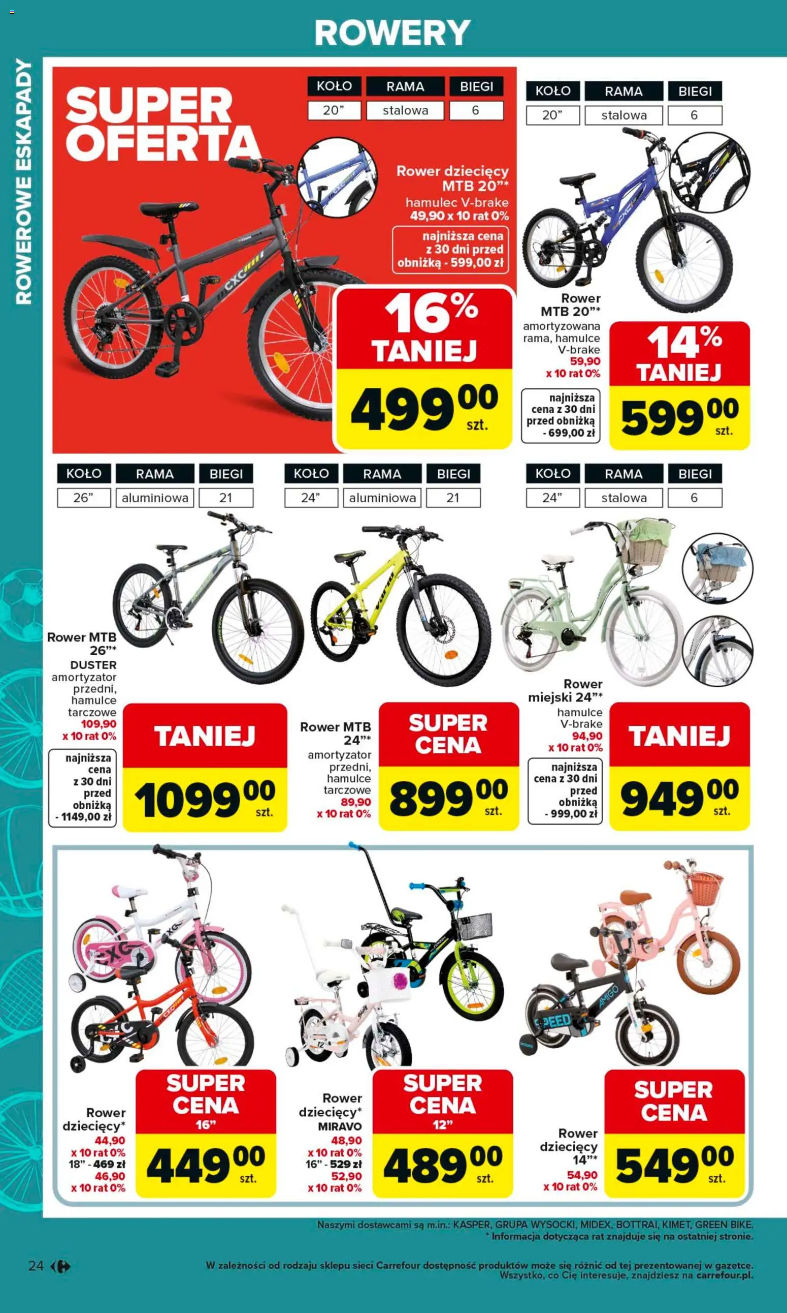 Carrefour gazetka - Gdzie Kwitnie Życie od 07.04.2026 | Strona: 24 | Produkty: Rower