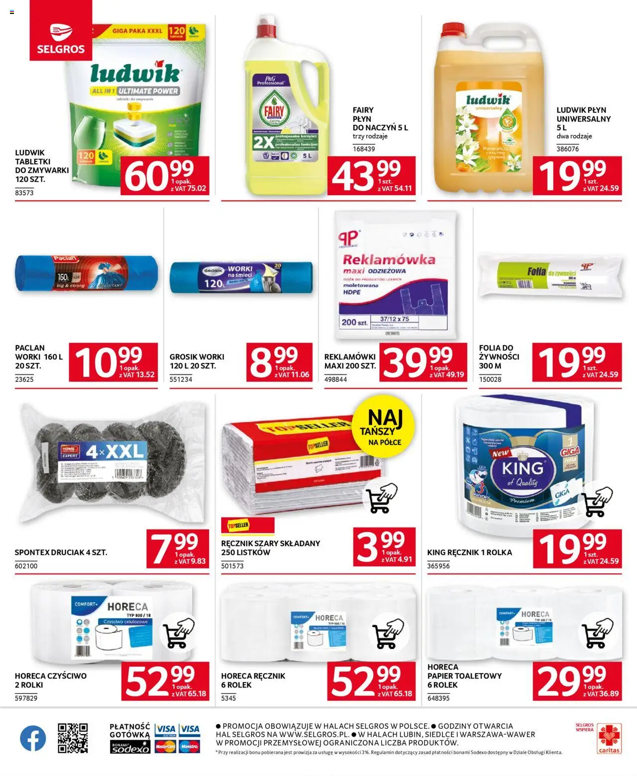 Selgros cash&carry Gazetka - Oferta dla gastronomii od 05.06.2025 | Strona: 14 | Produkty: Top, Papier toaletowy, Cleaner, Fairy