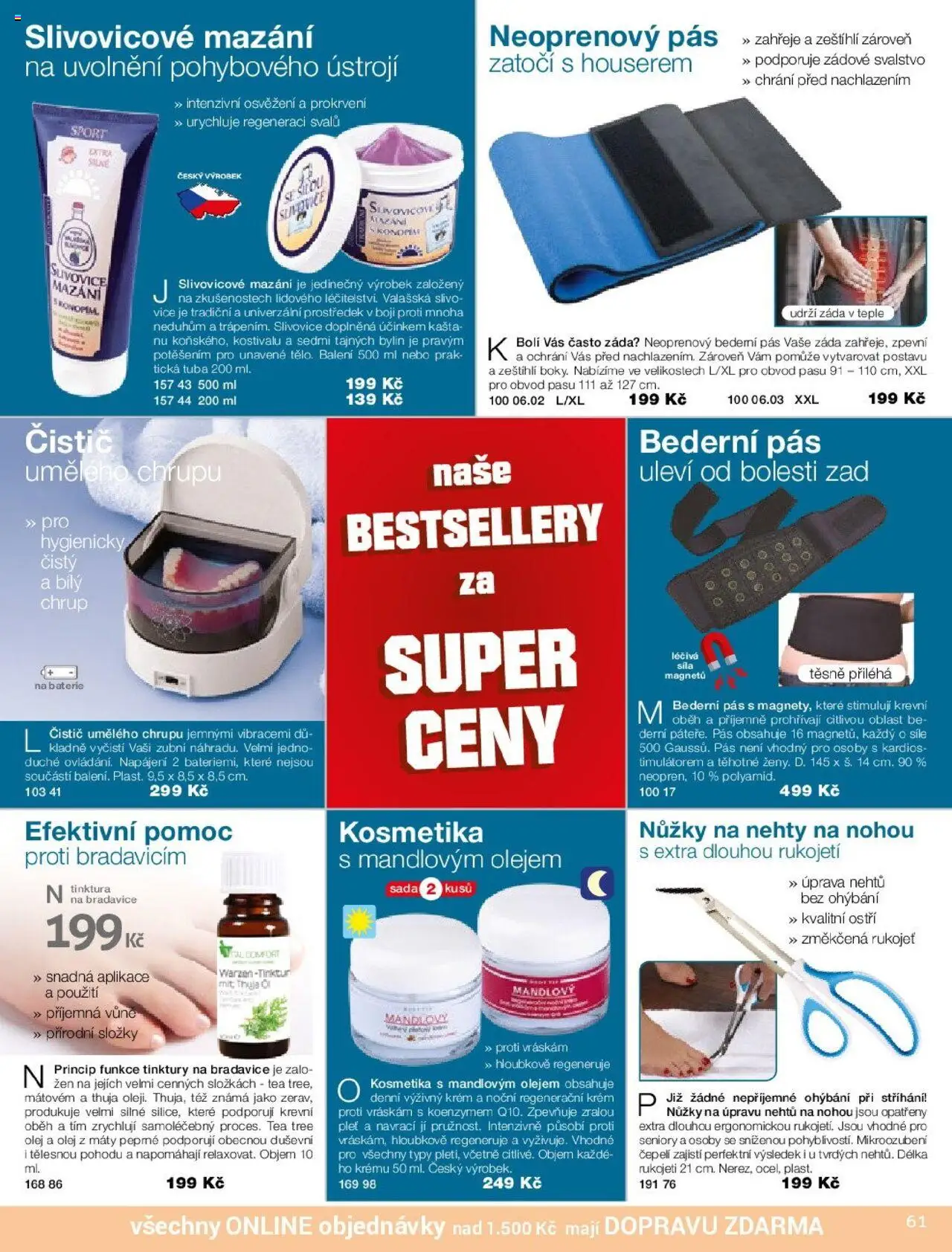 Decodoma katalog Podzim 2025 od 25.08.2025 | Strana: 61 | Produkty: Olej, Bederní pás, Nůžky na nehty, Baterie