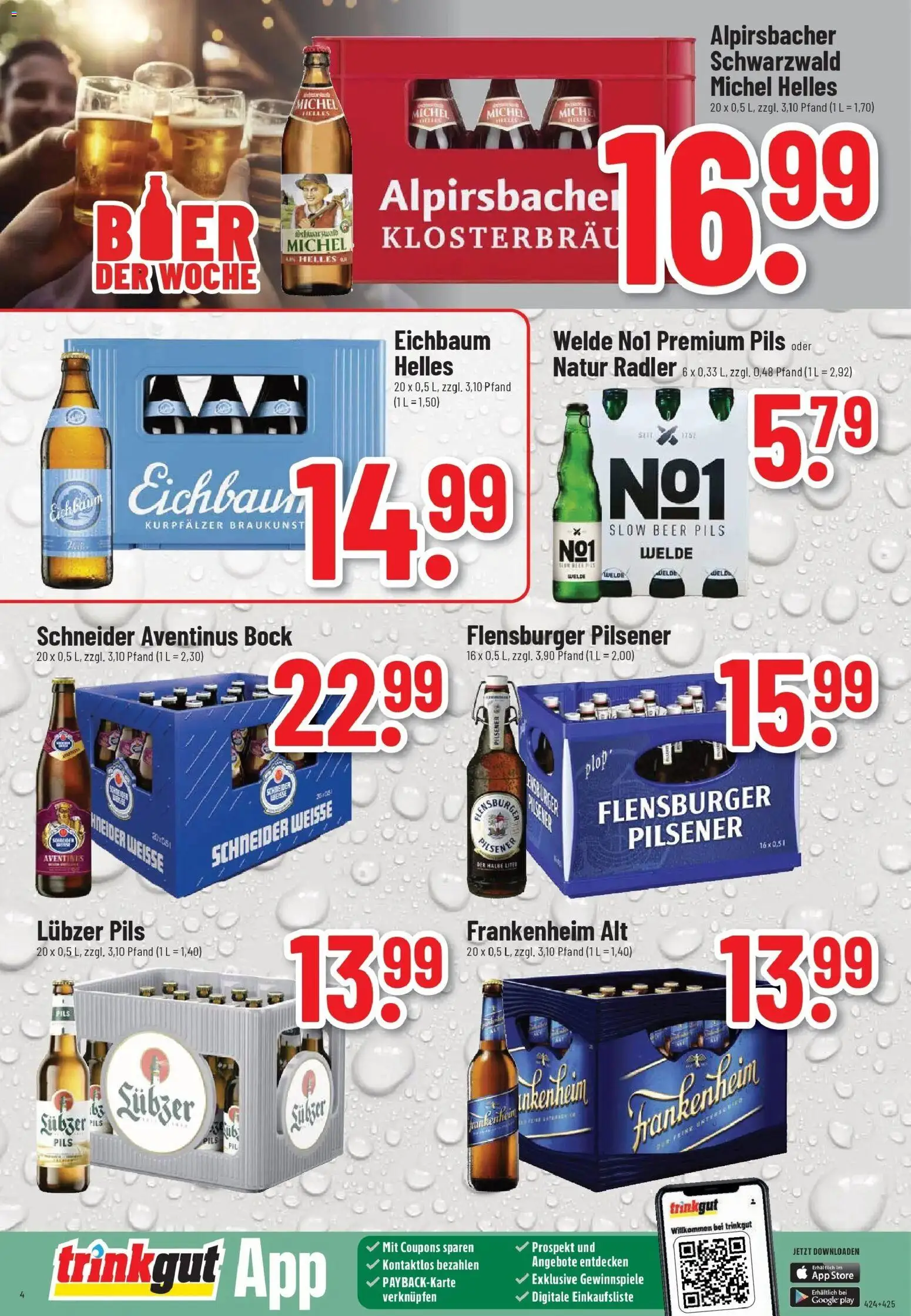 Trinkgut - trinkgut: Wochenangebote – gültig ab 05.01.2026 | Seite: 4 | Produkte: Pils, Flensburger, Radler, Lubzer