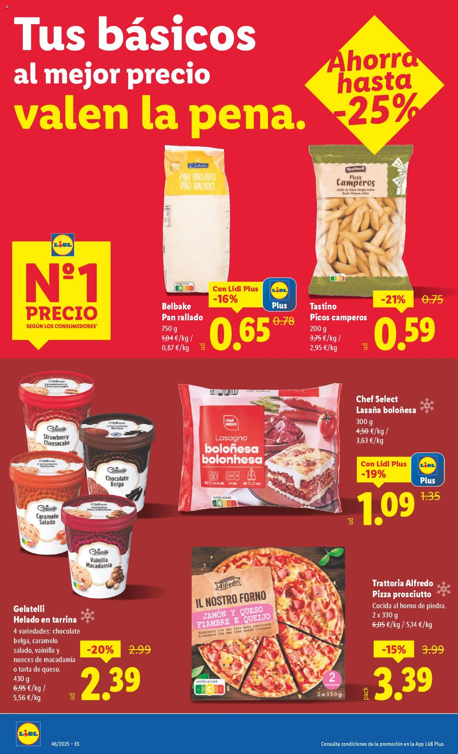 Lidl folleto │ válido desde el 10.11.2025 | Página: 16 | Productos: Pan, Jamón, Pizza, Horno