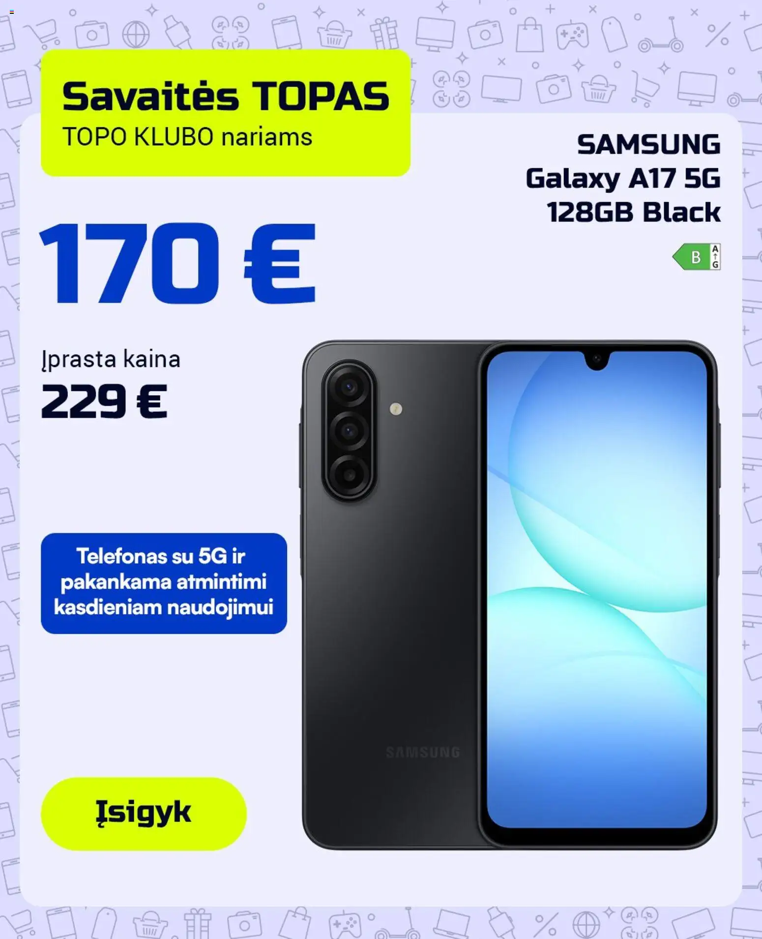 TOPOcentras akcijos nuo 28.04.2026 | Puslapis: 1 | Prekių: Telefonas