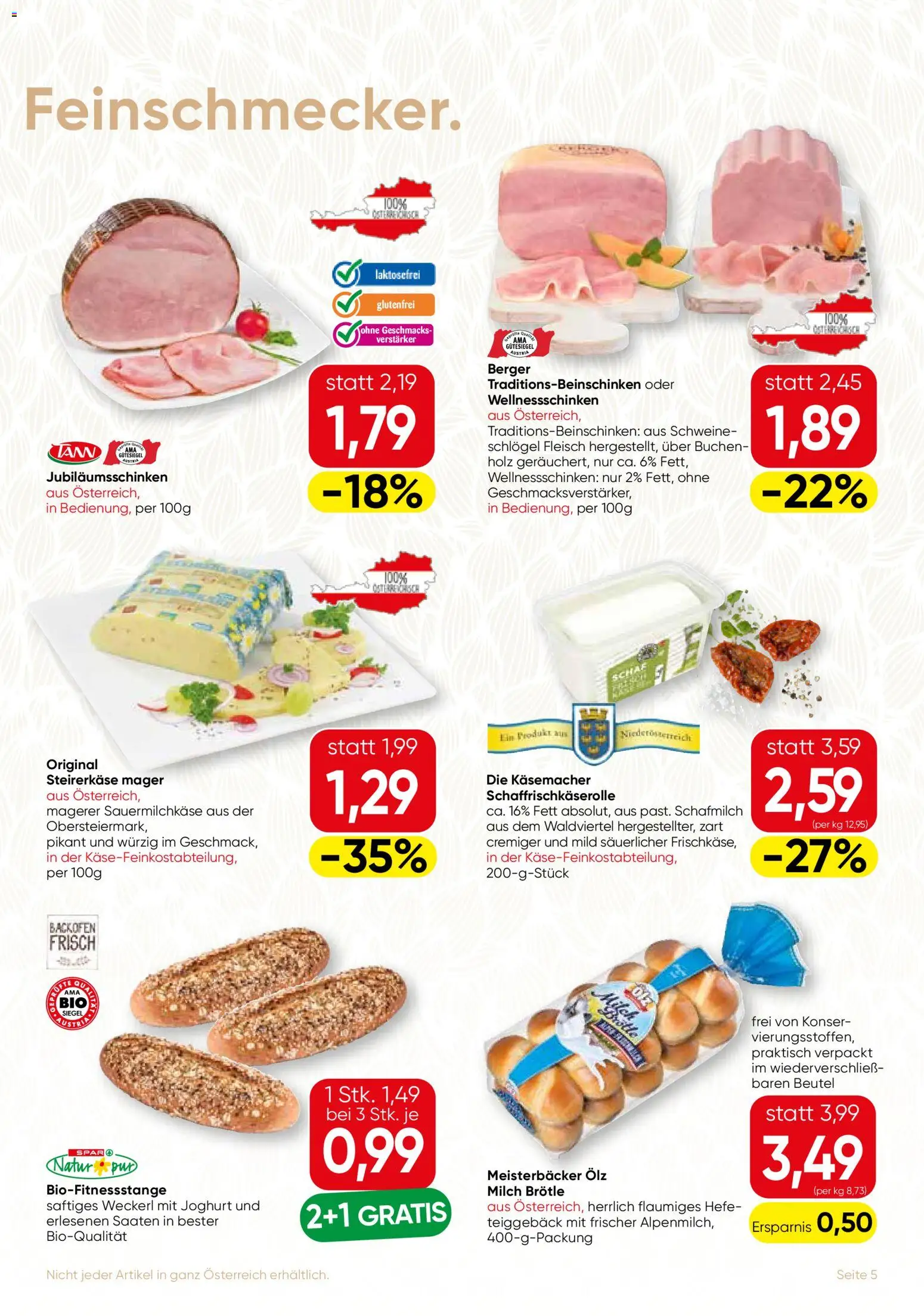 SPAR Gourmet Flugblatt gültig ab 08.01.2026 | Seite: 5 | Produkte: Brille, Milch, Joghurt