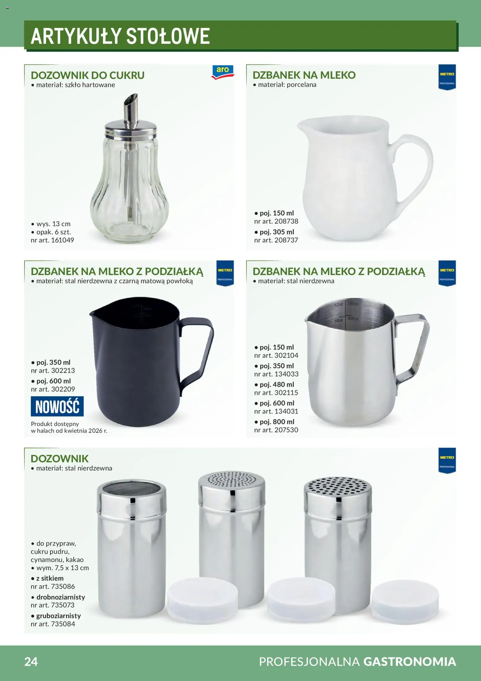 Makro Gazetka - Profesjonalna Gastronomia od 01.02.2026 | Strona: 24 | Produkty: Dzbanek, Kakao, Mleko