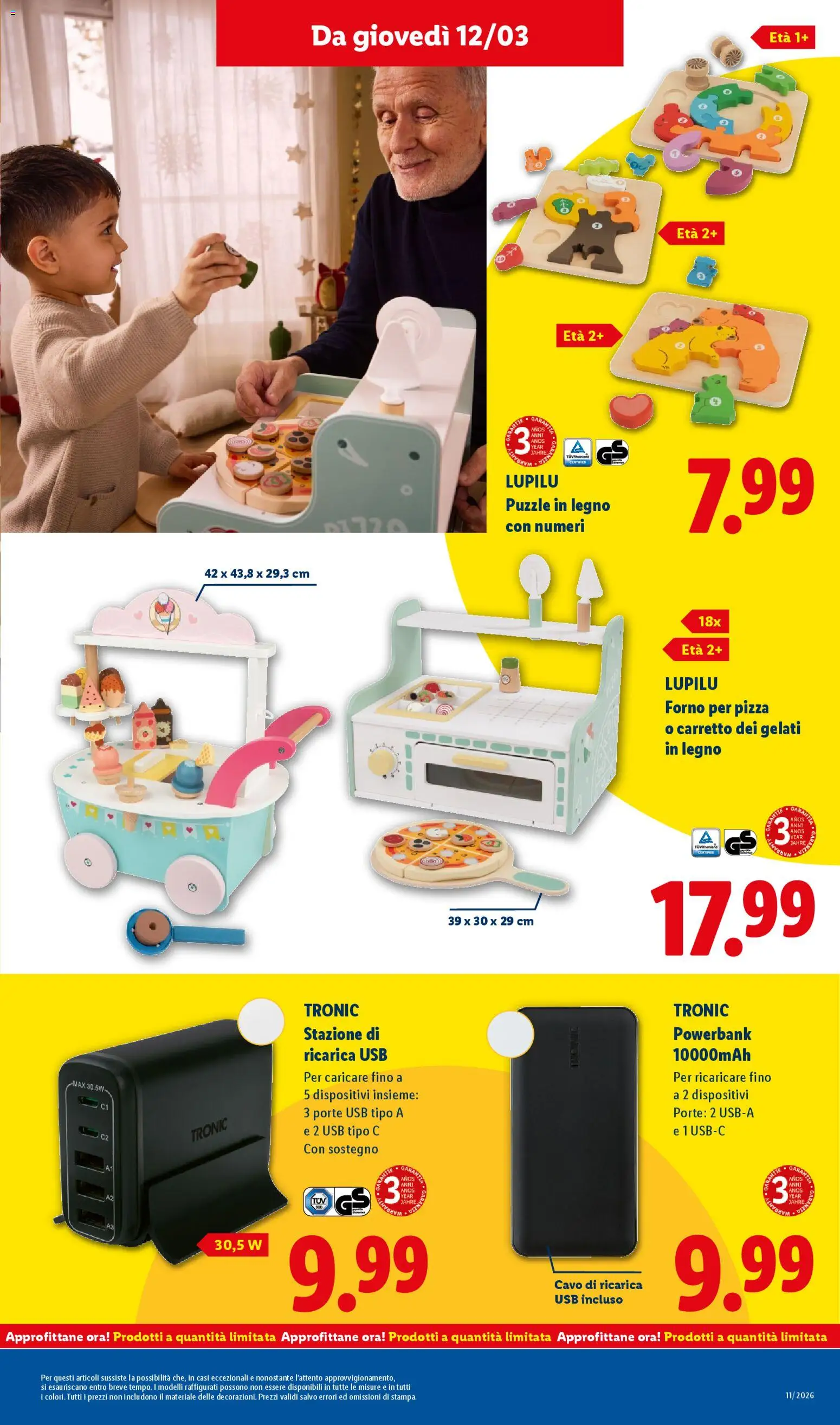 Volantino Lidl del 09.03.2026 | Pagina: 39 | Prodotti: Pizza, Cavo, USB, Forno per pizza