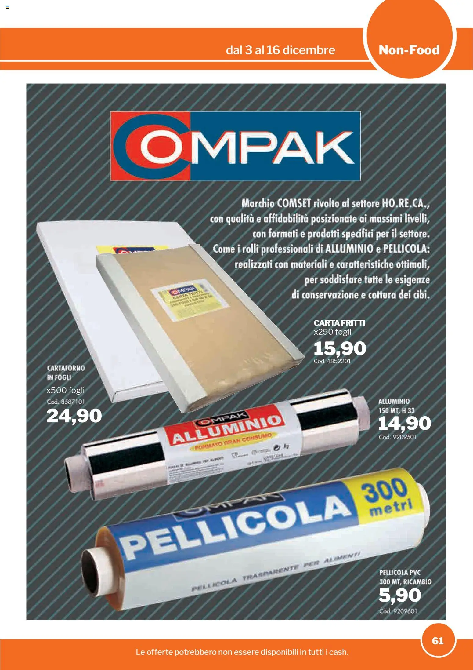Volantino Sogegross del 03.12.2025 | Pagina: 61 | Prodotti: Pellicola, Alluminio