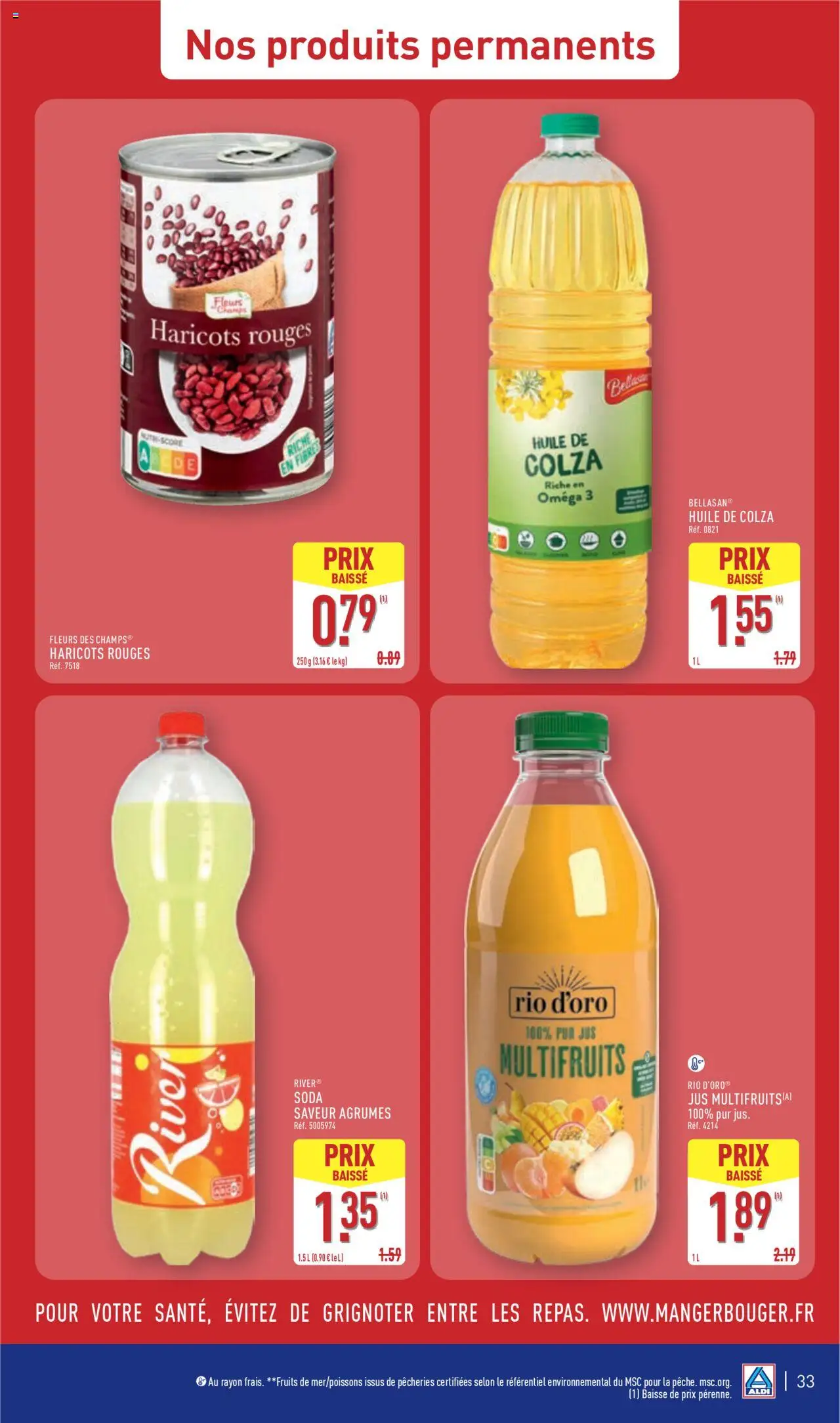  | Page: 36 | Produits: Huile de colza, Haricots rouges, Huile, Jus