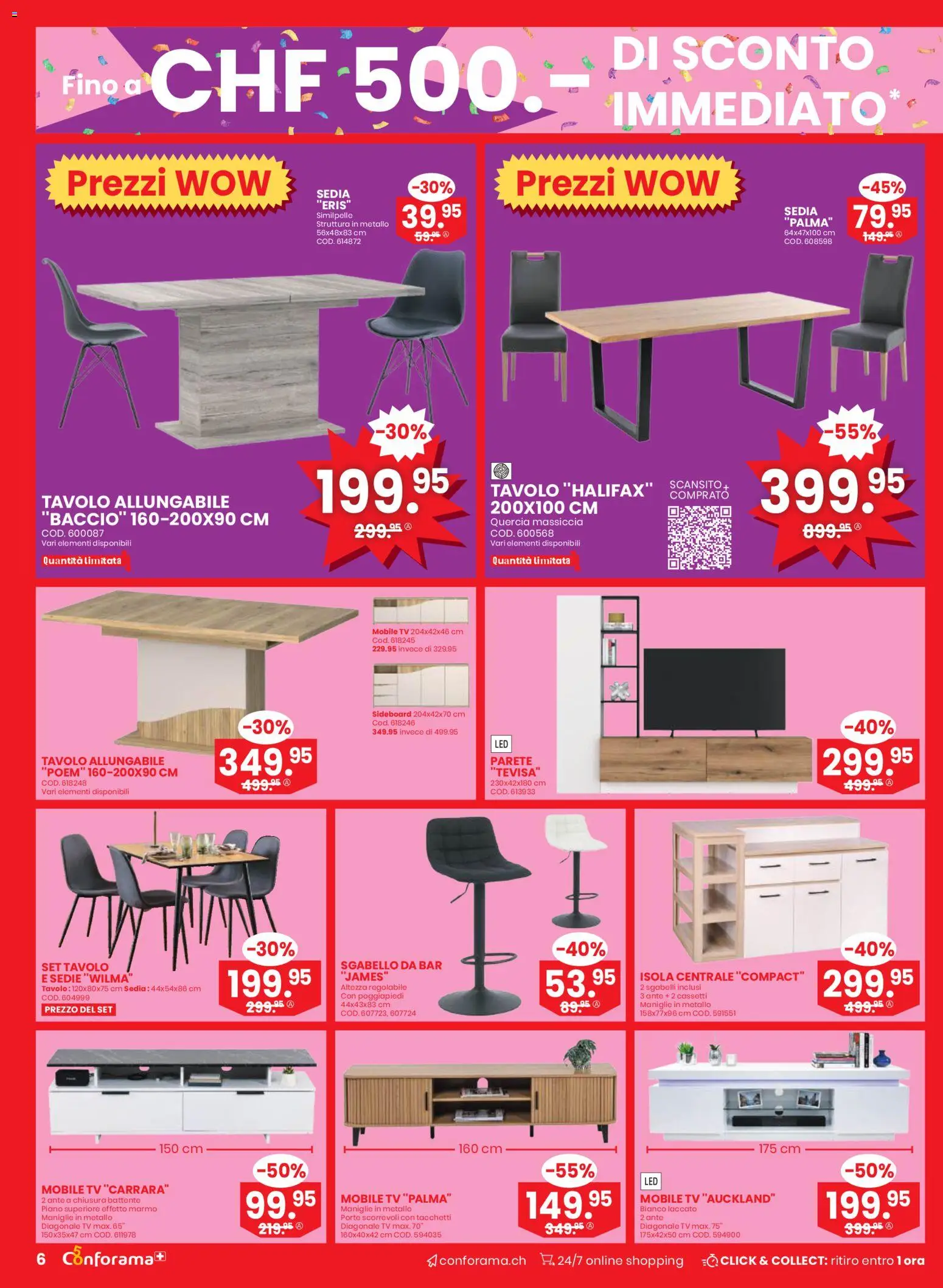 Conforama Aktionen IT – gültig ab 25.02.2026 | Seite: 6 | Produkte: TV, Sideboard