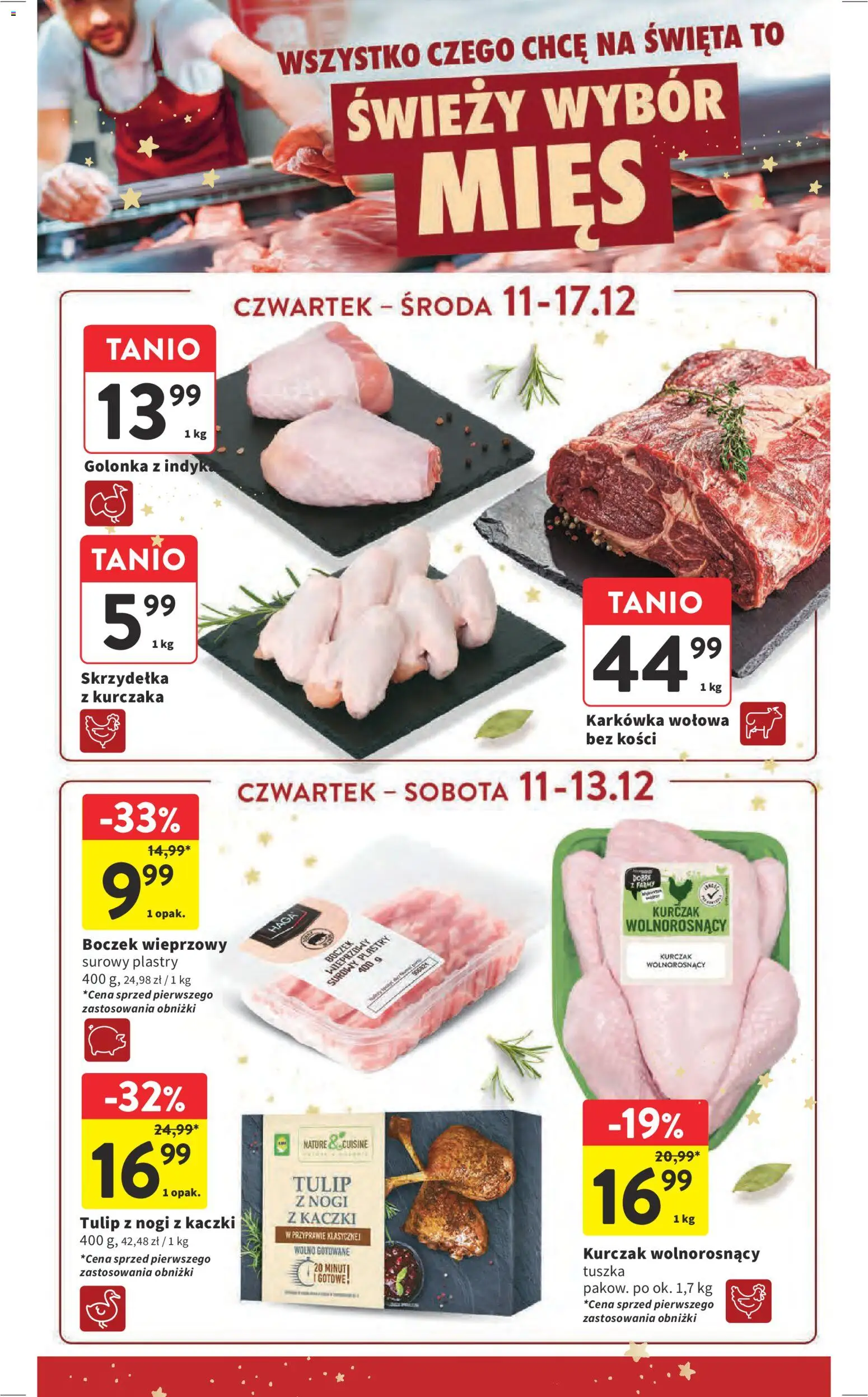 Intermarche Gazetka od 11.12.2025 | Strona: 29 | Produkty: Kurczak, Boczek wieprzowy, Wolno gotowane, Boczek
