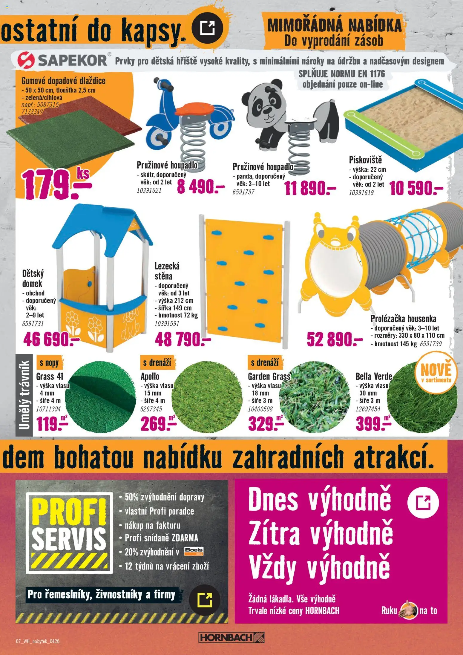 HORNBACH leták - Vybavení zahrady od 15.04.2026 | Strana: 7 | Produkty: Pískoviště