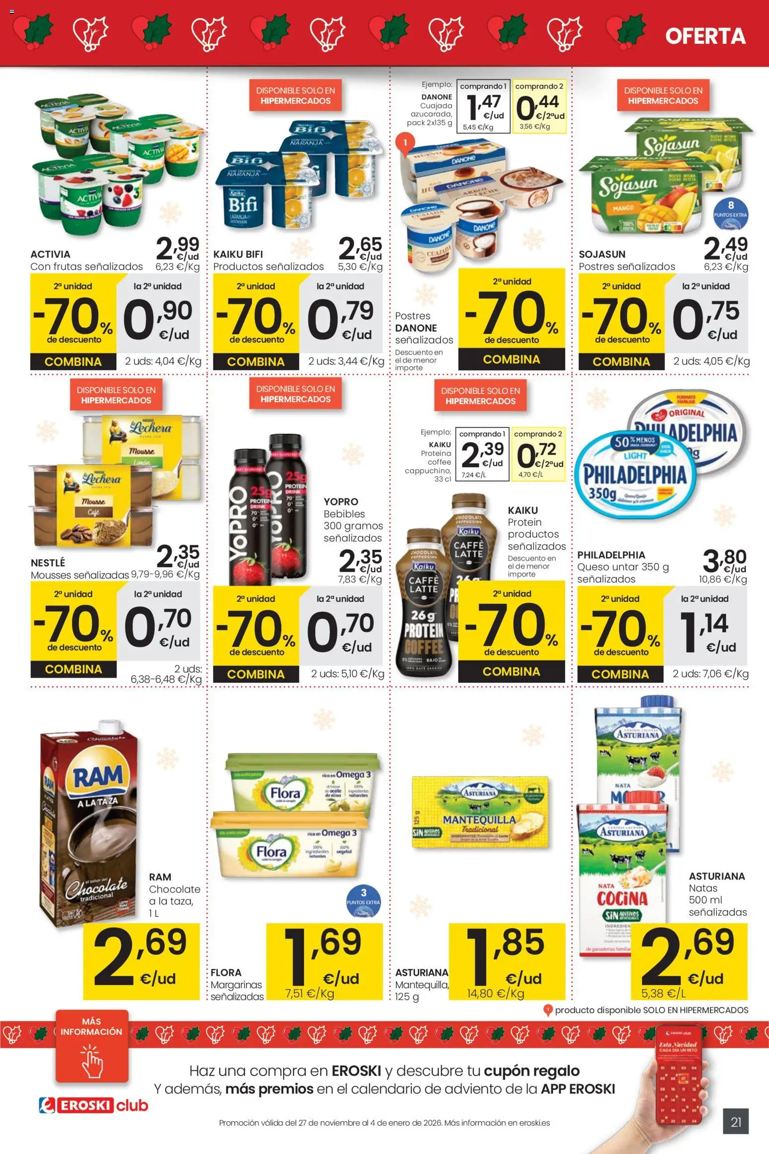 Eroski - Navidad │ válido desde el 18.12.2025 | Página: 21 | Productos: Mousse, Queso, Café, Cocina