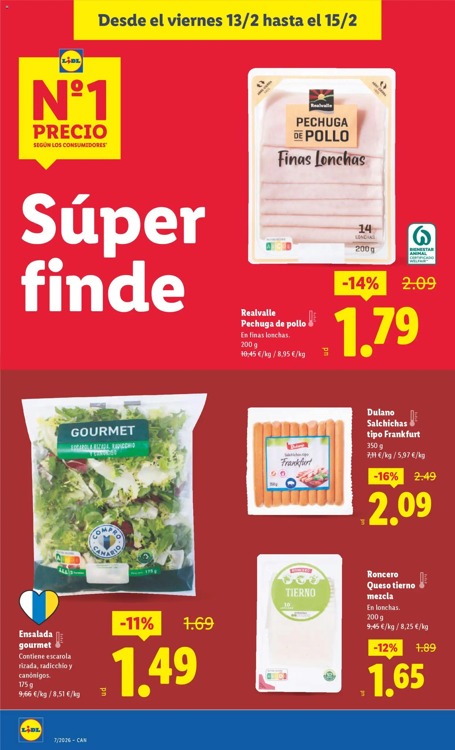 Lidl - Canarias │ válido desde el 09.02.2026 | Página: 28 | Productos: Queso, Ensalada