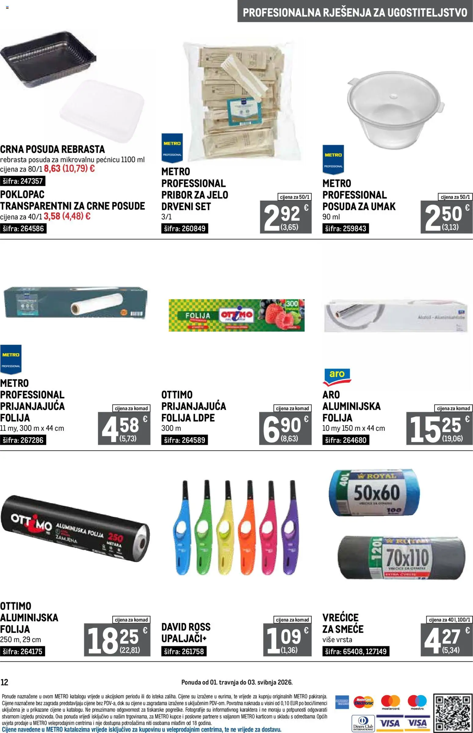 Metro katalog | vrijedi od 01.04.2026 | Stranica: 12 | Proizvodi: Umak, Pribor za jelo