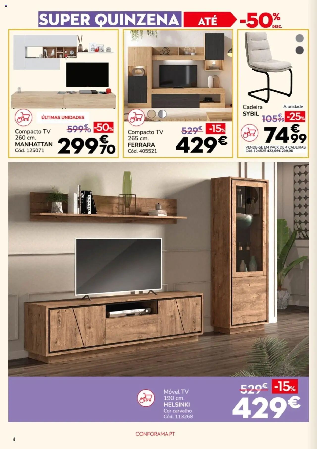 Conforama folheto │ válido de 11.09.2025 | Página: 4 | Produtos: Cadeiras, Cadeira
