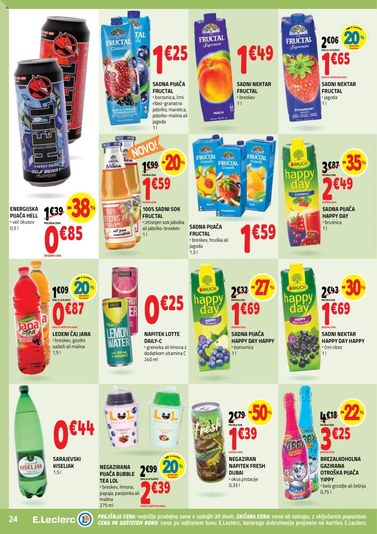 Novi E.leclerc katalog ponudbe – veljaven od 01.10.2025 | Stran: 24 | Izdelki: Hruska, Jabolka, Grenivka, Breskev