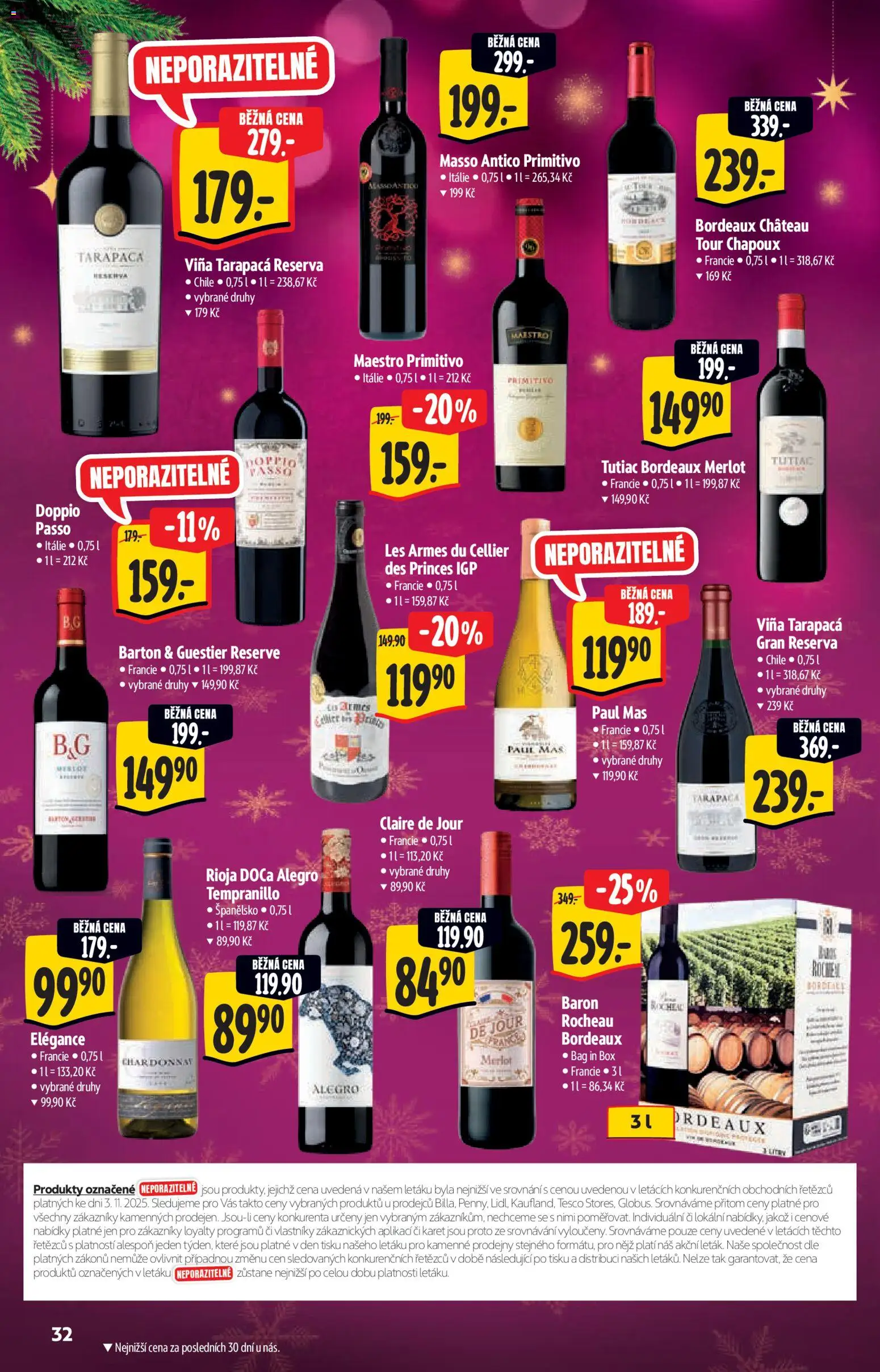 Albert katalog - Hypermarket od 12.11.2025 | Strana: 32 | Produkty: Tarapaca, Box, Merlot, Primitivo