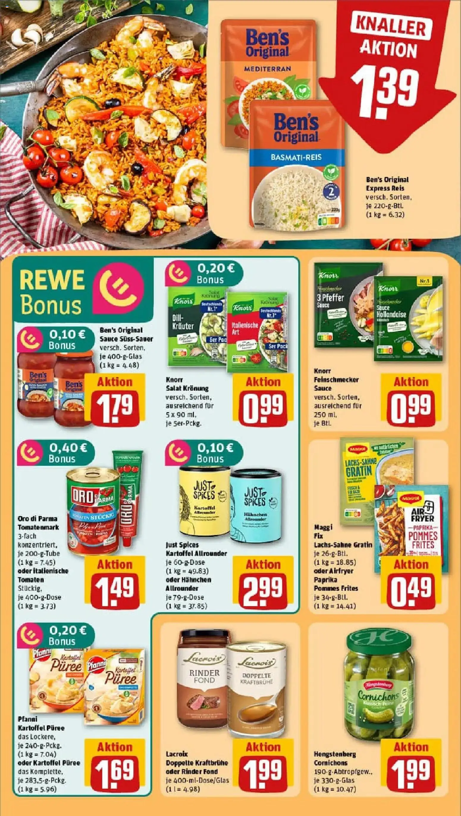 Rewe prospekt Essen	 – gültig ab 10.11.2025 | Seite: 20 | Produkte: Basmatireis, Oro di parma, Pfeffer, Maggi fix