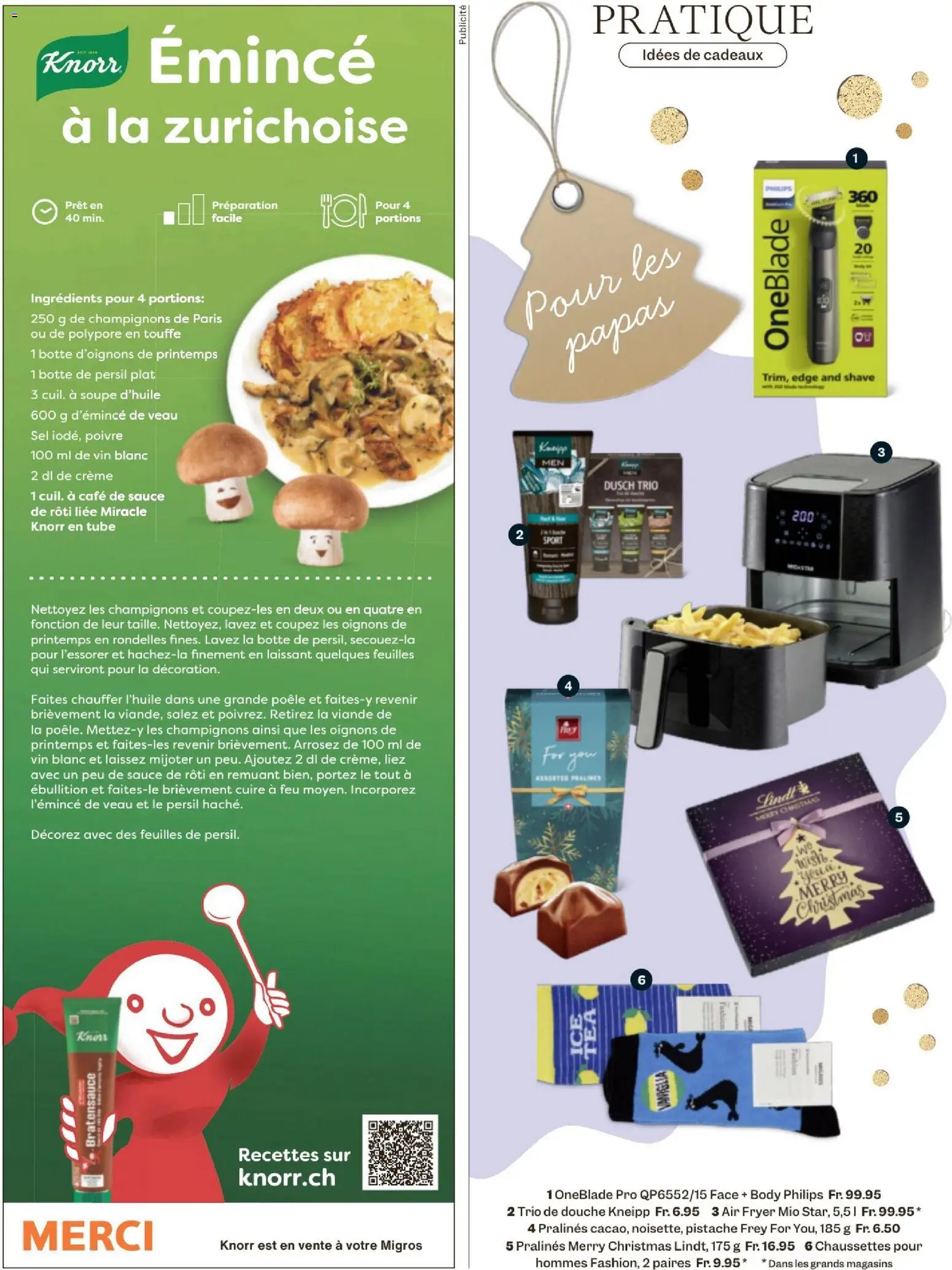 Migros Magazin FR – gültig ab 17.11.2025 | Seite: 32 | Produkte: Champignons, Shower Gel, Creme, Philips