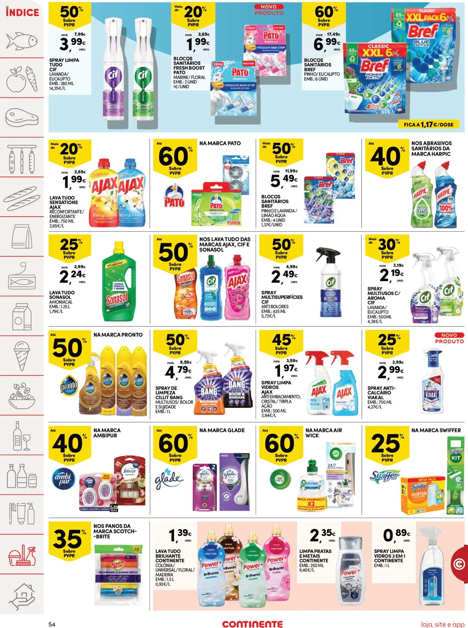 Continente Semanal Continente Bom Dia │ válido de 24.03.2026 | Página: 54 | Produtos: Bolo, Limpa vidros