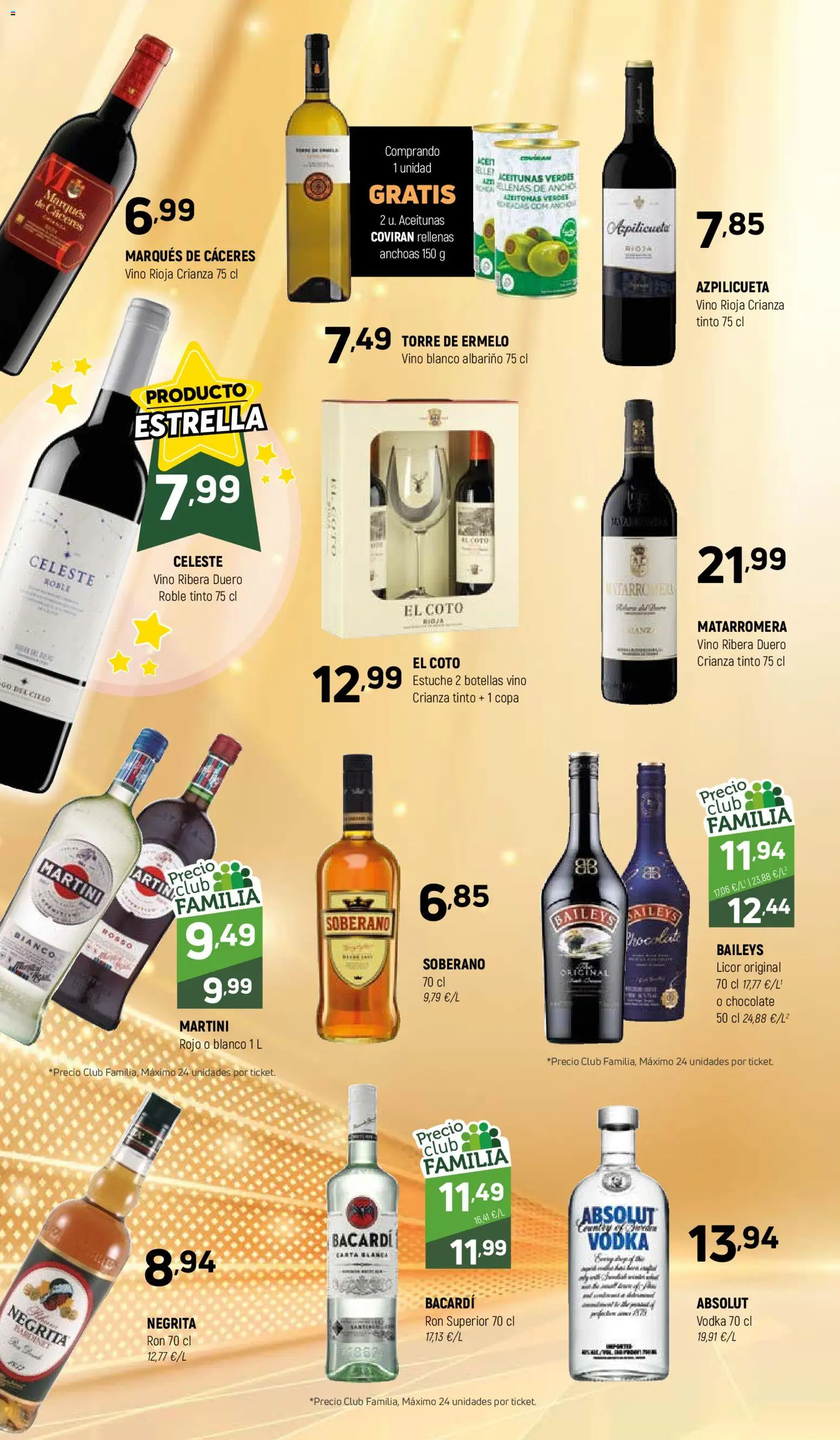 Coviran - Pontevedra │ válido desde el 16.12.2025 | Página: 20 | Productos: Licor, Ron, Vodka, Cesta