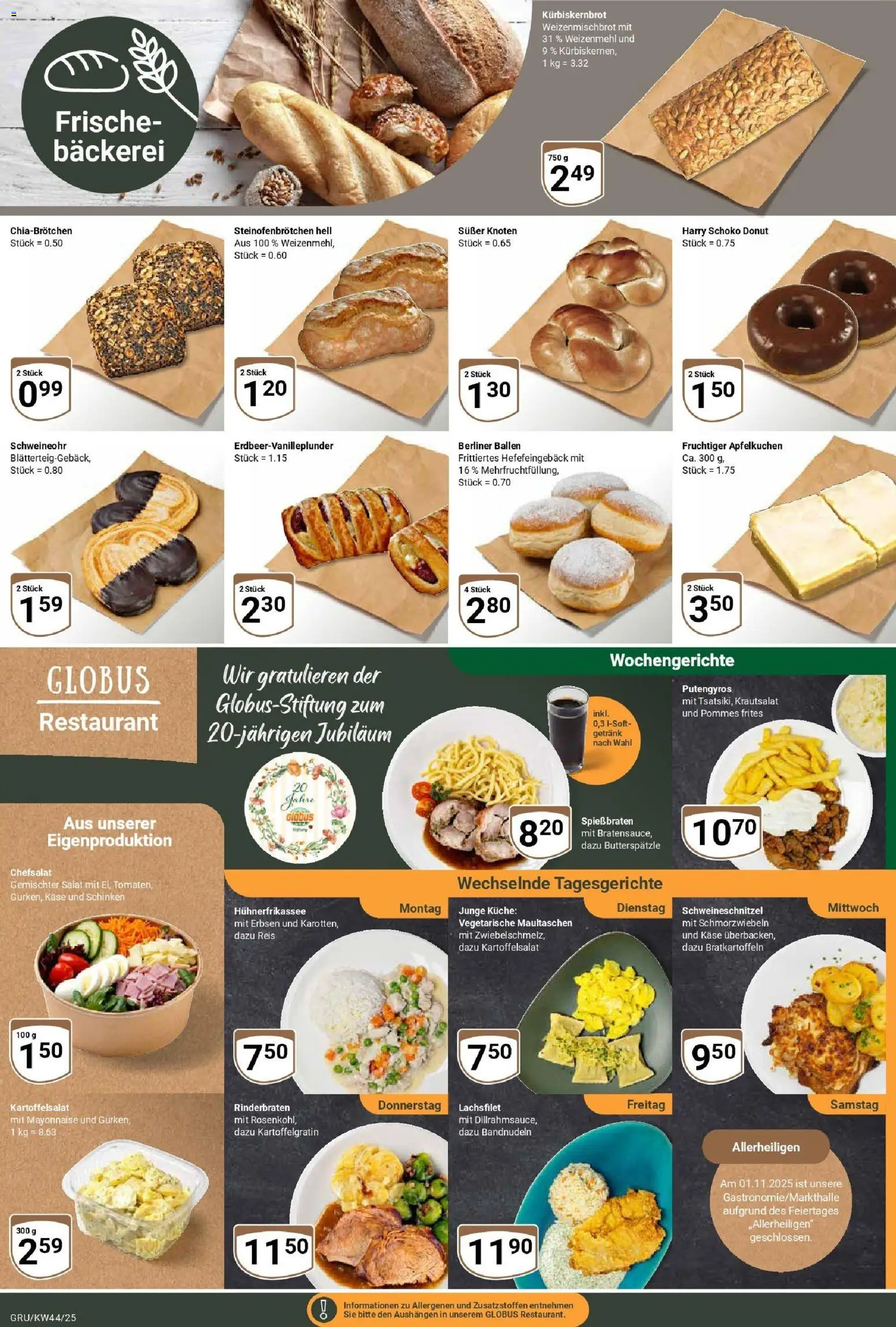 Globus prospekt Grünstadt	 – gültig ab 26.10.2025 | Seite: 7 | Produkte: Rinderbraten, Weizenmehl, Mayonnaise, Erbsen