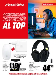 Anteprima del volantino Media World Accessori per prestazioni catalogo valido a partire dal 21.08.2025