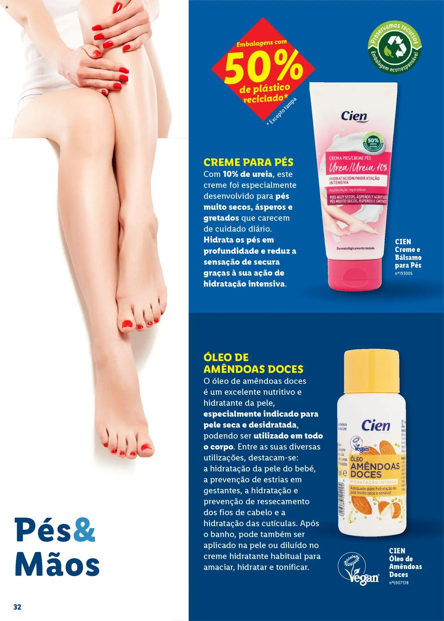 Lidl Beleza Inteligente │ válido de 16.03.2026 | Página: 32 | Produtos: Amêndoas, Óleo, Doces, Creme