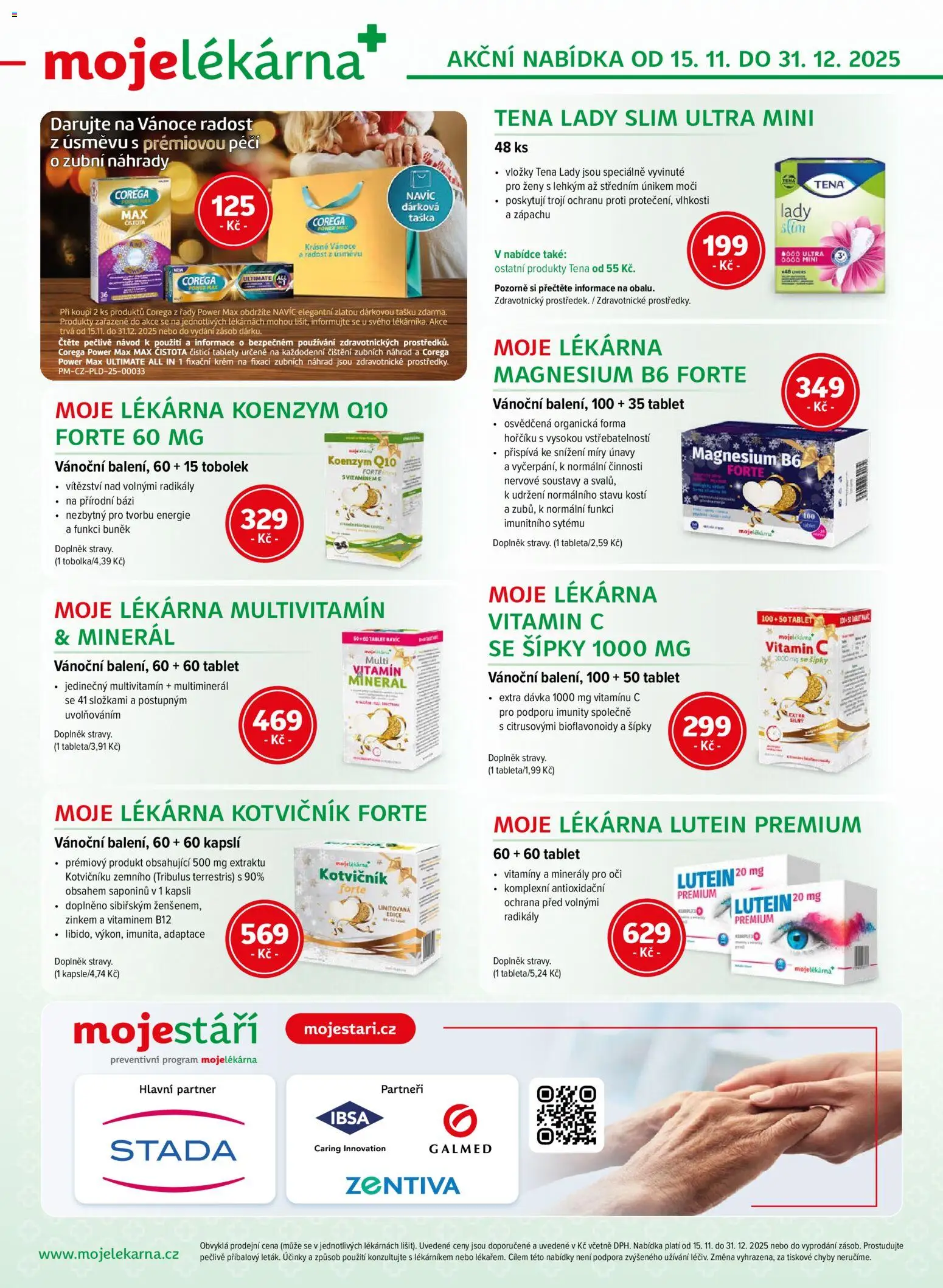 Moje lékárna leták od 15.11.2025 | Strana: 12 | Produkty: Vitamin c, Krém, Tablet, Taška