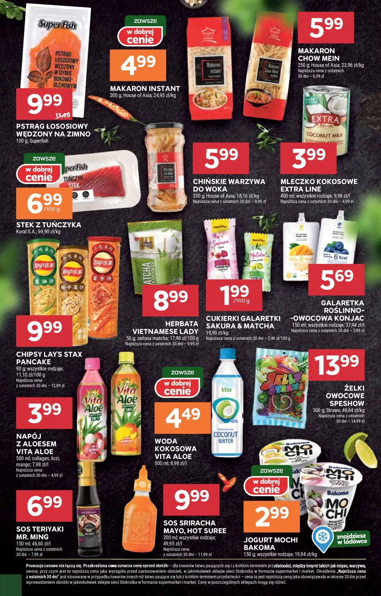 Stokrotka Gazetka od 09.10.2025 | Strona: 20 | Produkty: Sos teriyaki, Chipsy, Pstrąg, Mleczko kokosowe