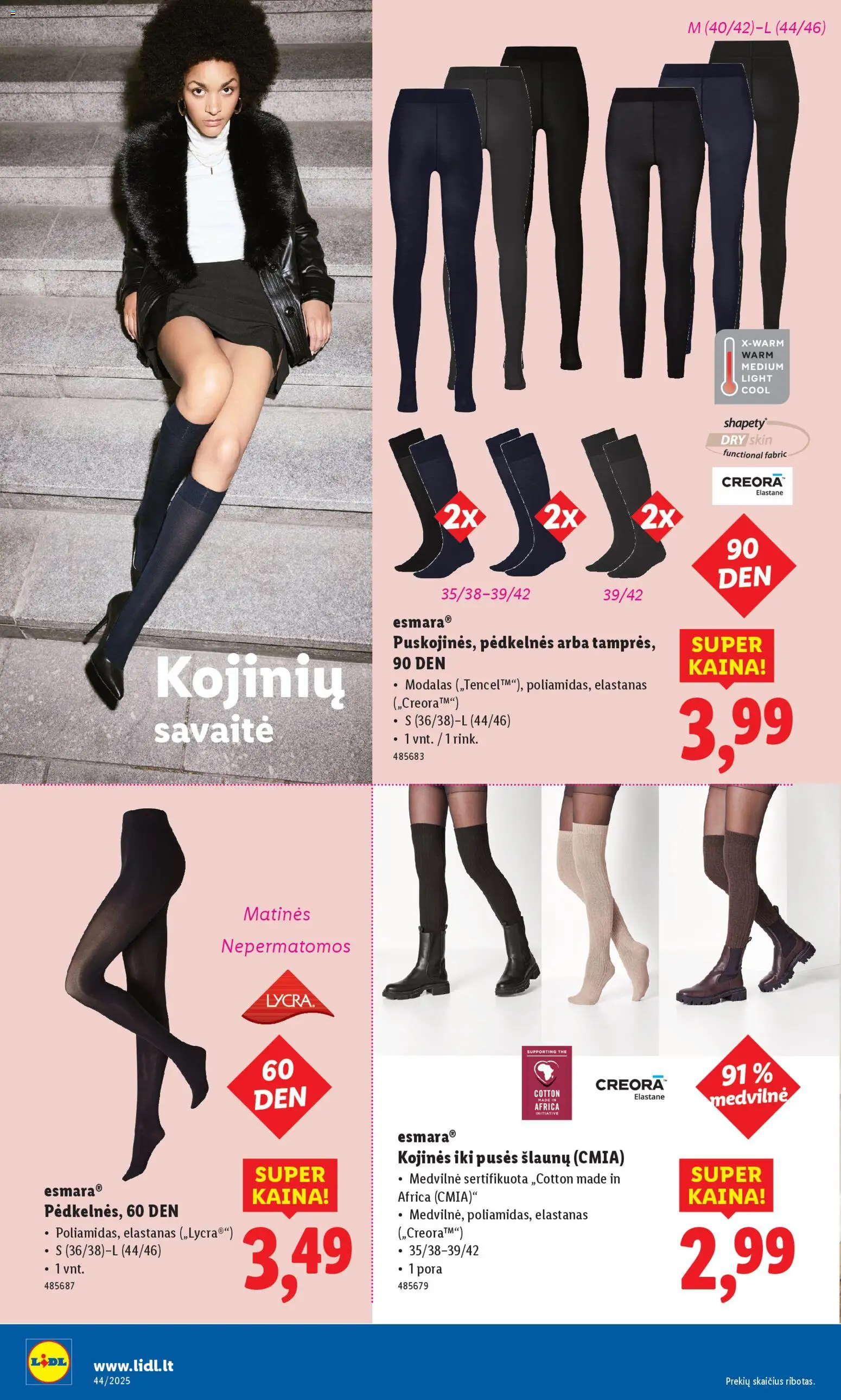 LIDL akcijos nuo 27.10.2025 | Puslapis: 30 | Prekių: Pėdkelnės, Kojinės