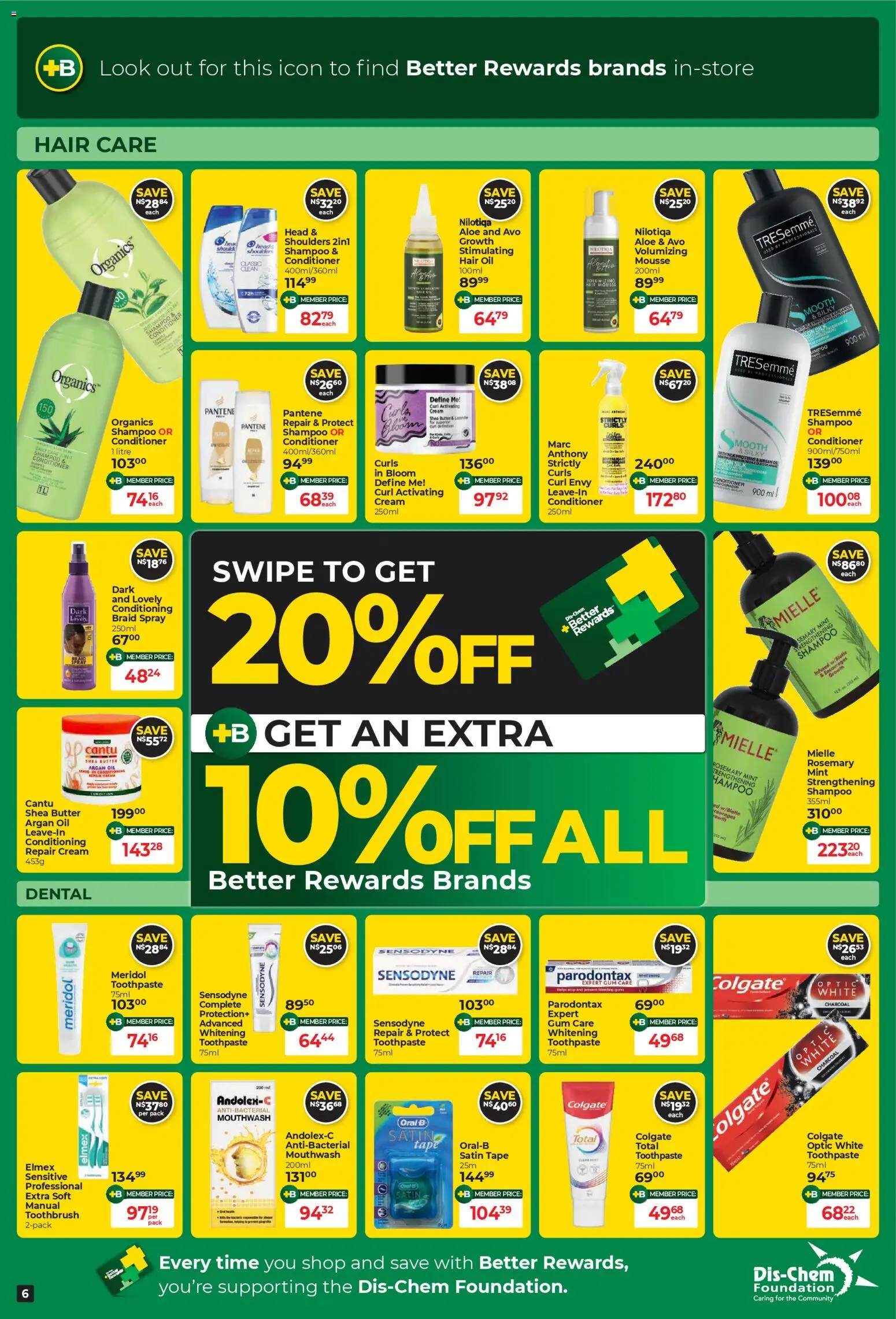 New Dis-Chem catalogue – valid from 21.10.2025 | Page: 6 | Products: Butter, Oil, Hair oil, Toothbrush
