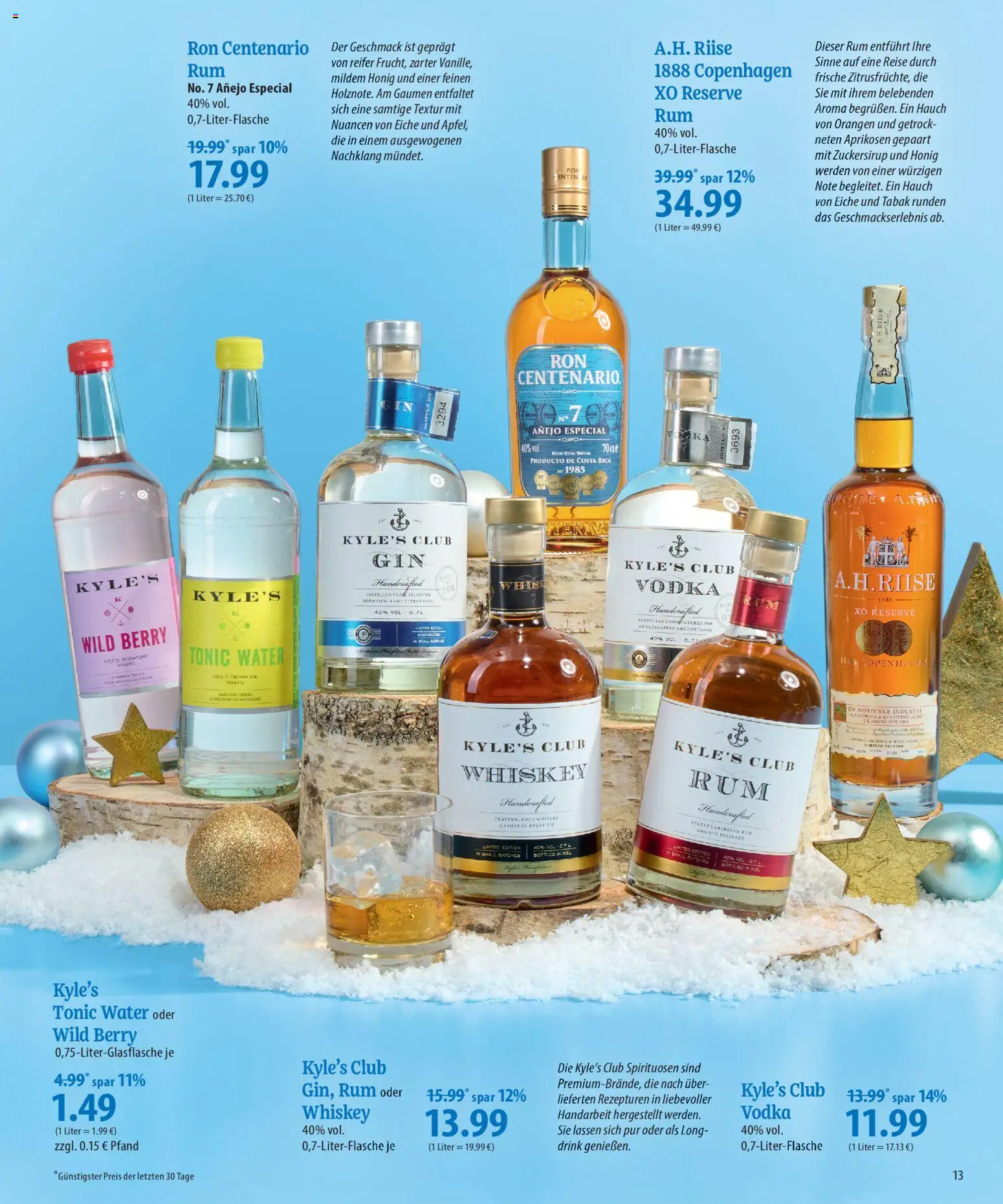 Famila Prospekt 	 – gültig ab 30.11.2025 | Seite: 13 | Produkte: Rum, Orangen, Vodka, Whiskey