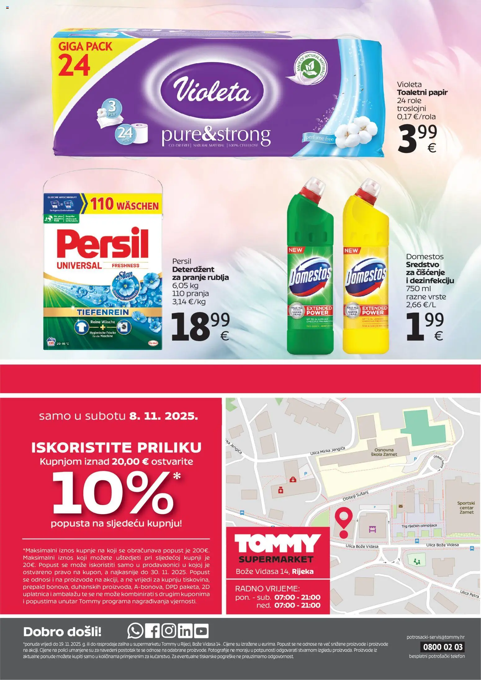 Tommy katalog | vrijedi od 08.11.2025 | Stranica: 4 | Proizvodi: Role, Deterdžent, Toaletni papir, Domestos