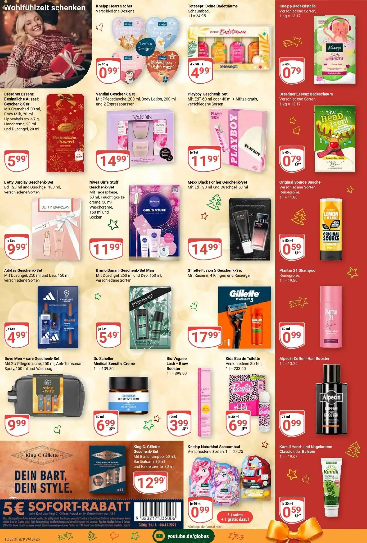 Globus prospekt Tönisvorst	 – gültig ab 23.11.2025 | Seite: 24 | Produkte: Eau de Toilette, Shampoo, Creme, Antitranspirant