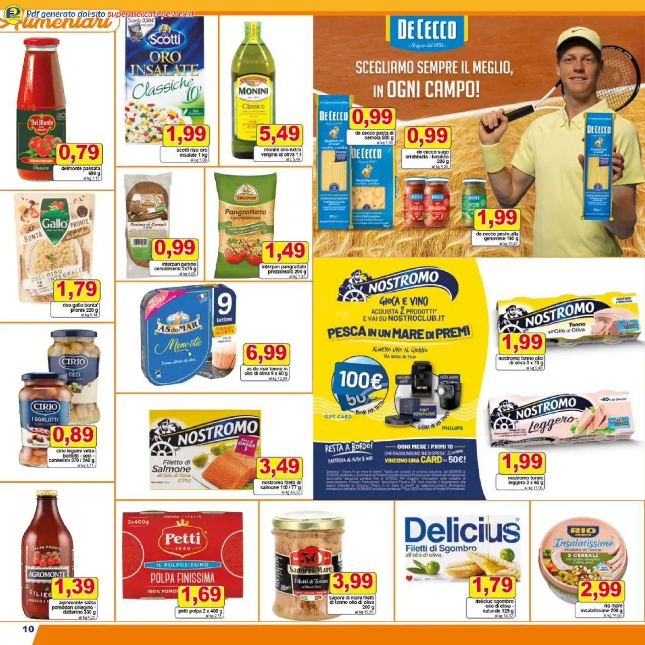 Volantino Pewex del 18.08.2025 | Pagina: 10 | Prodotti: Salsa, Pomodori, Pasta, Tonno