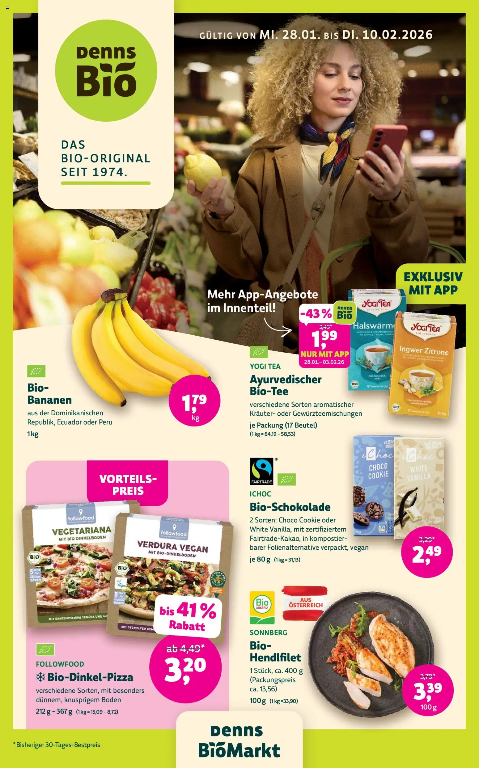 Denns BioMarkt Angebote gültig ab 28.01.2026 | Seite: 1 | Produkte: Gemüse, Zitrone, Bananen