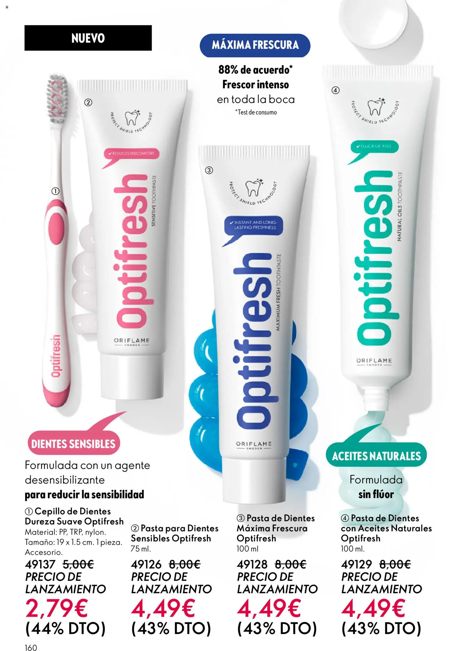 Oriflame - Catálogo Campaña 1 │ válido desde el 31.12.2025 | Página: 160 | Productos: Cepillo, Cepillo de dientes, Pasta, Δαμάσκηνο