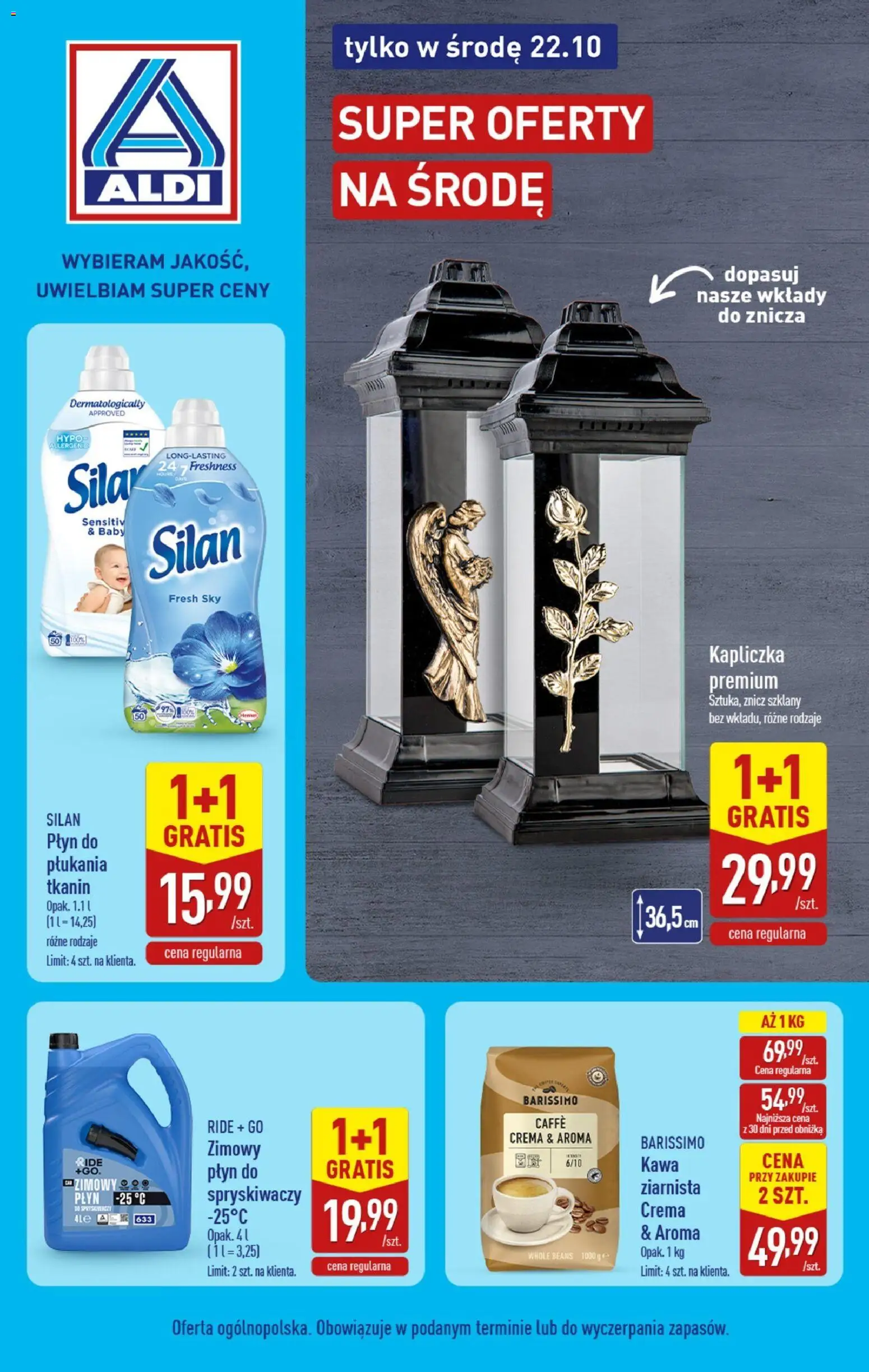 Aldi Gazetka - Tylko w środę od 22.10.2025 | Strona: 1 | Produkty: Kawa