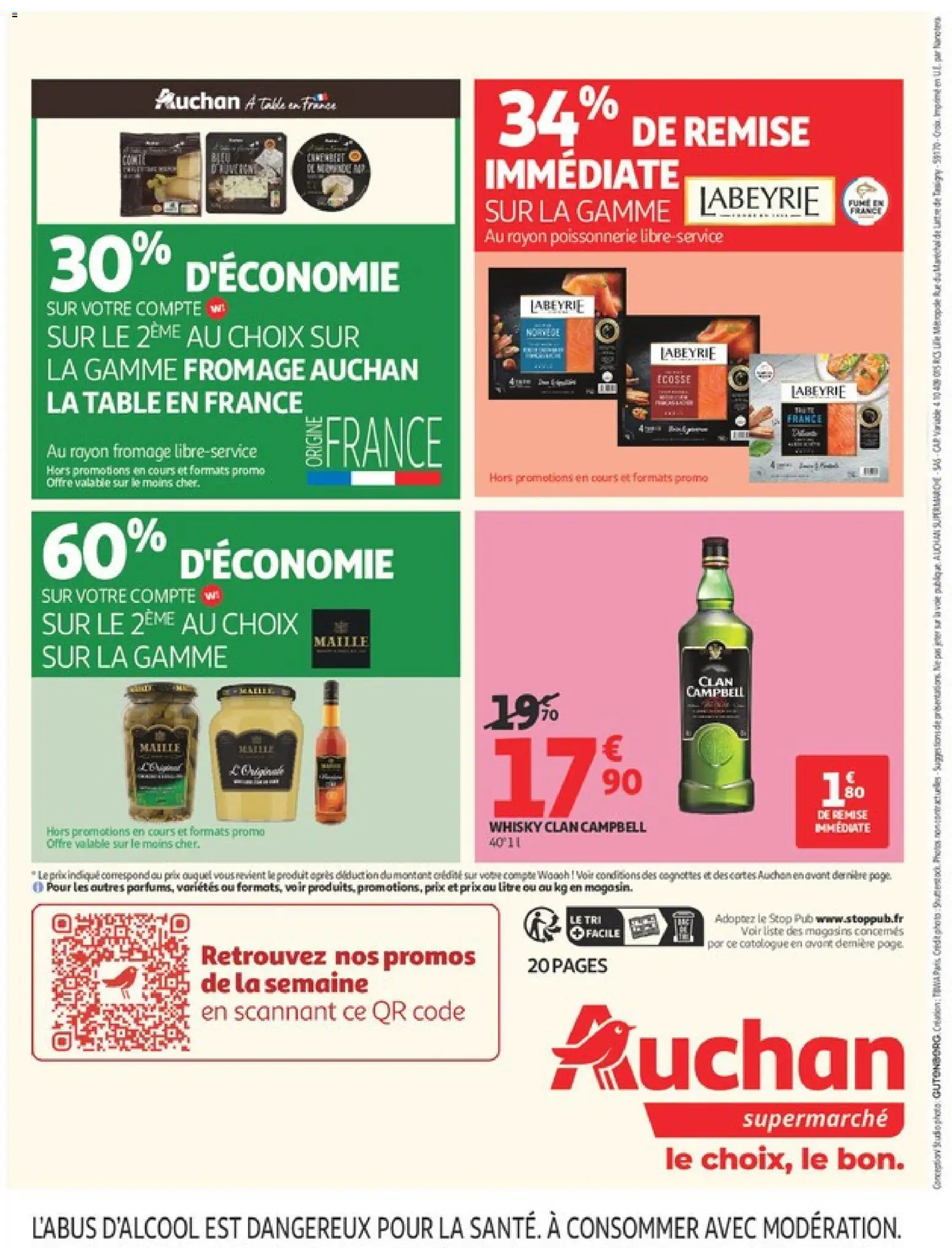 {H1} | Page: 20 | Produits: Whisky, Poissonnerie, Whisky clan Campbell, Fromage