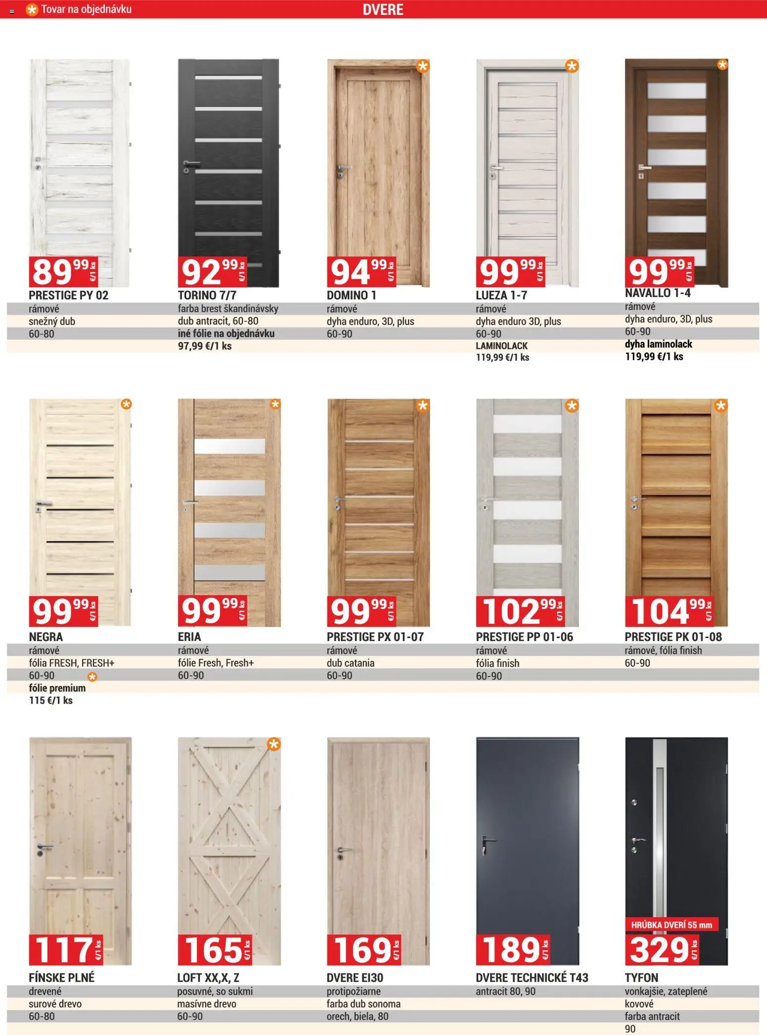 Nové Merkury Market akcie – leták je platný od 01.02.2026 | Strana: 17 | Produkty: Dvere