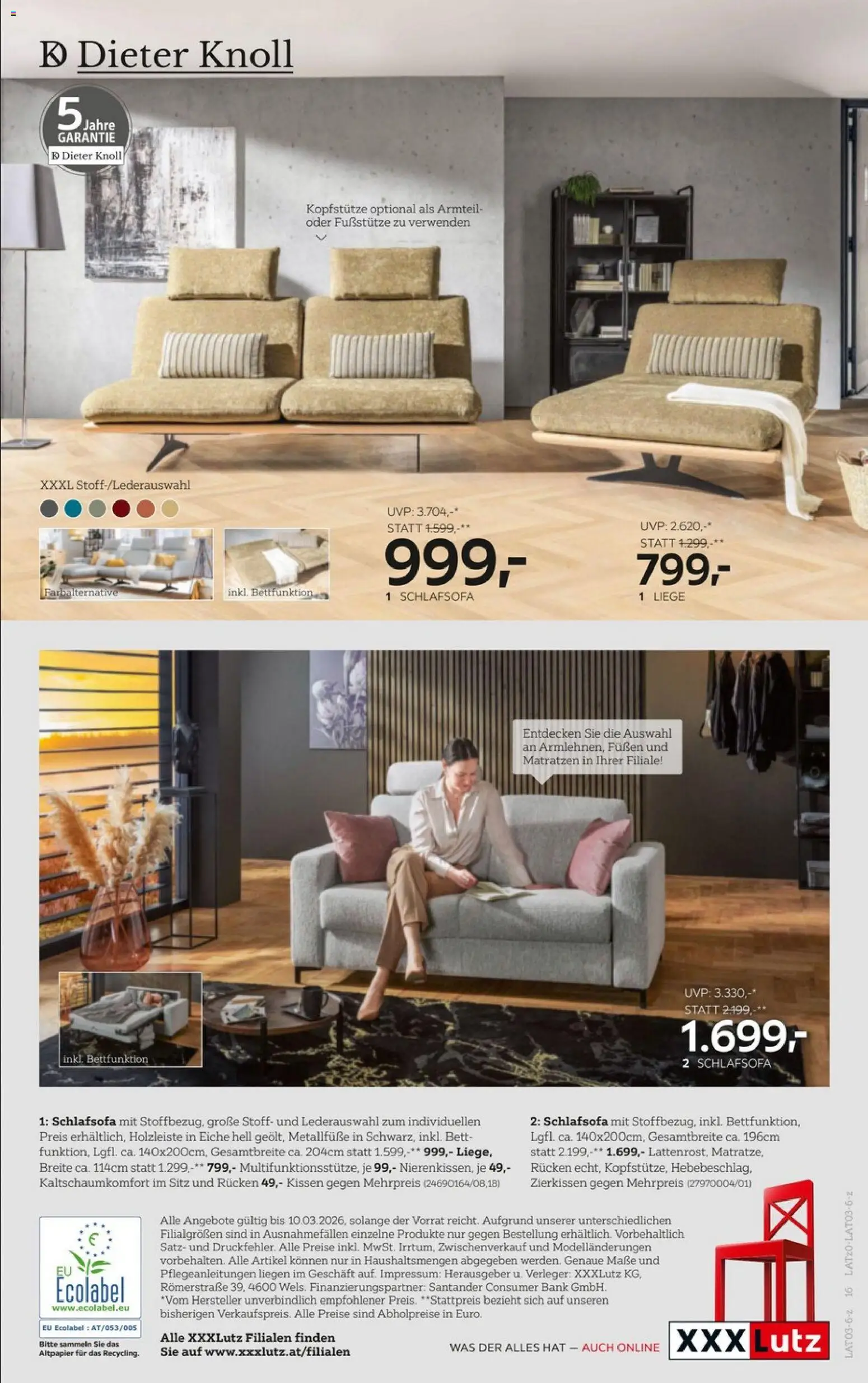 XXXLutz Marken-Neuheiten gültig ab 24.02.2026 | Seite: 16 | Produkte: Bett, Kissen