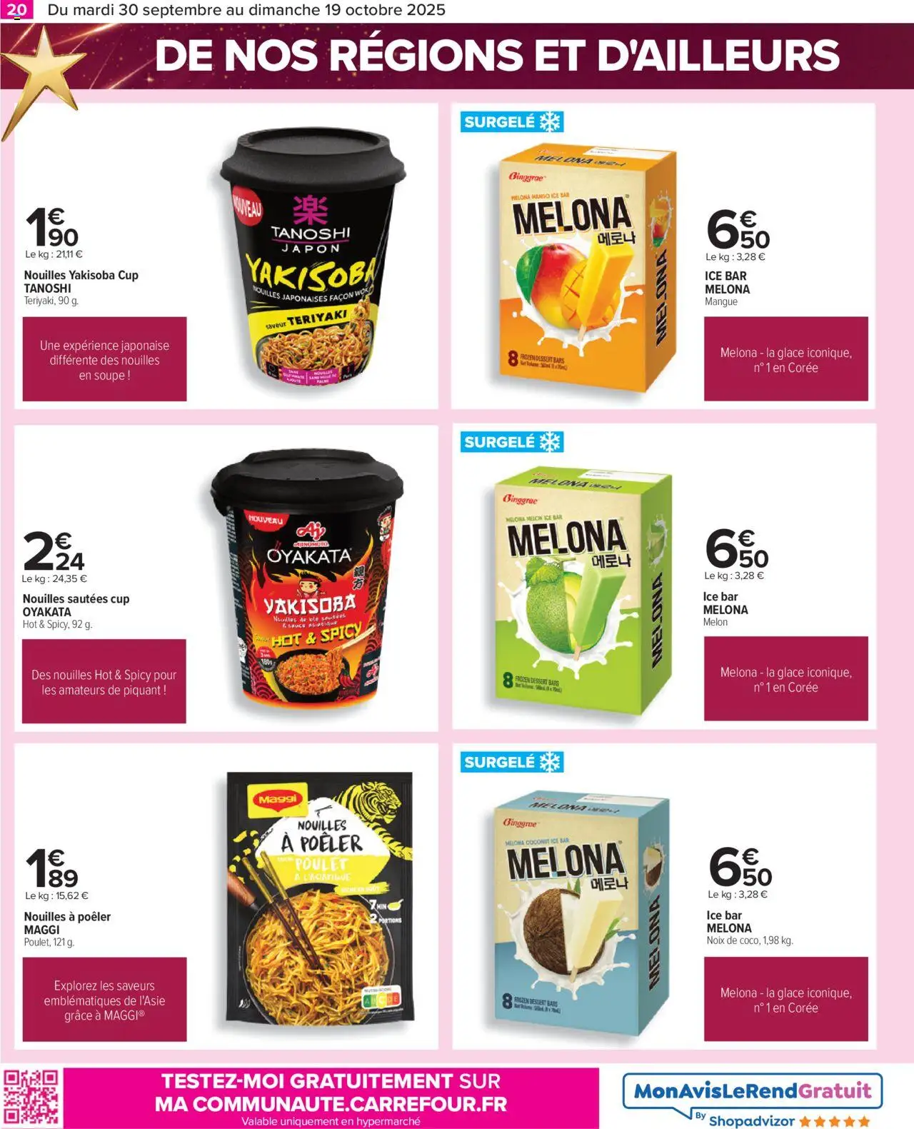  | Page: 20 | Produits: Soupe, Mangue, Nouilles, Noix