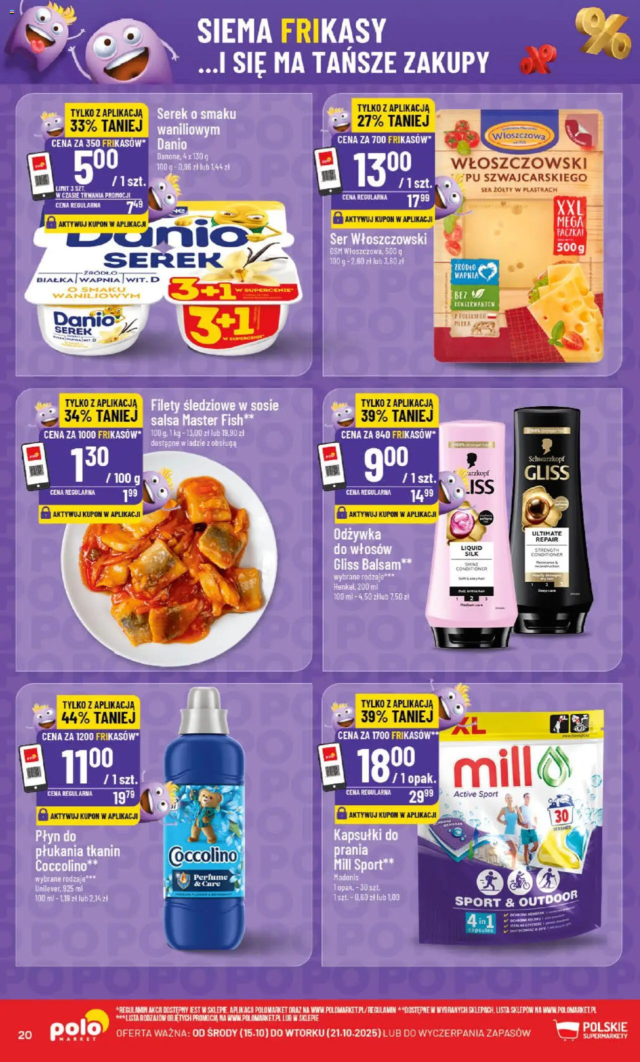 POLOmarket Gazetka od 15.10.2025 | Strona: 20 | Produkty: Ser żółty, Mleka, Ser, Odżywka