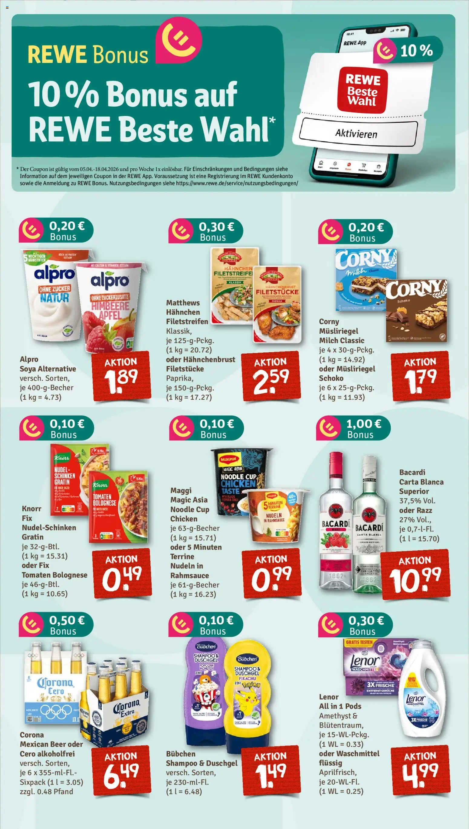 Nahkauf Prospekt – gültig ab 07.04.2026 | Seite: 5 | Produkte: Lenor, Hahnchen, Tomaten, Monster